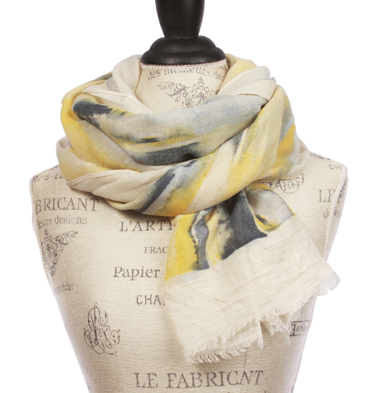 Womens Mix Colored Light Weight Wide Shawl Wrap Cotton Scarf - OnlineBelts