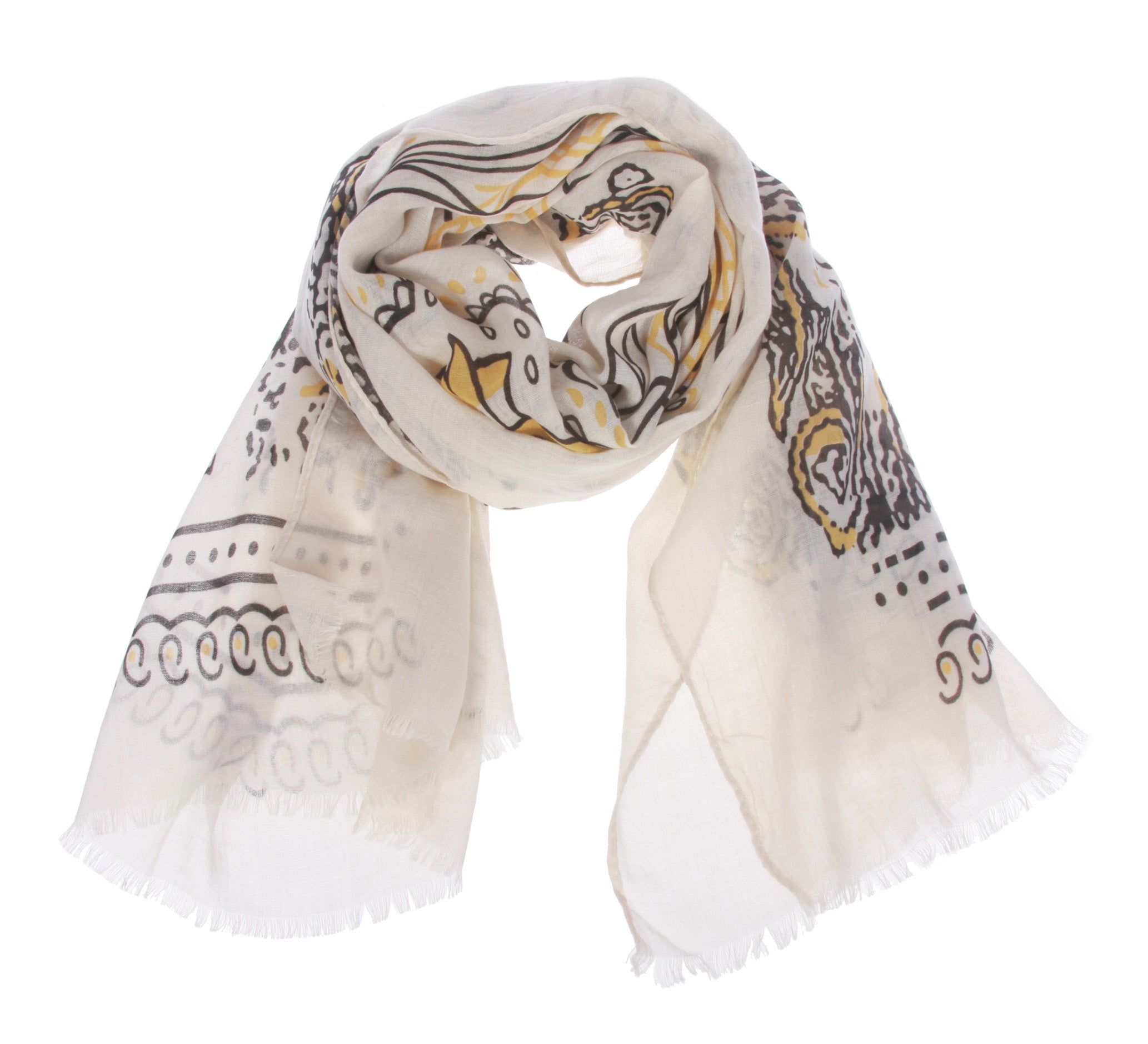 Womens Mix Colored Light Weight Wide Shawl Wrap Cotton Scarf - OnlineBelts