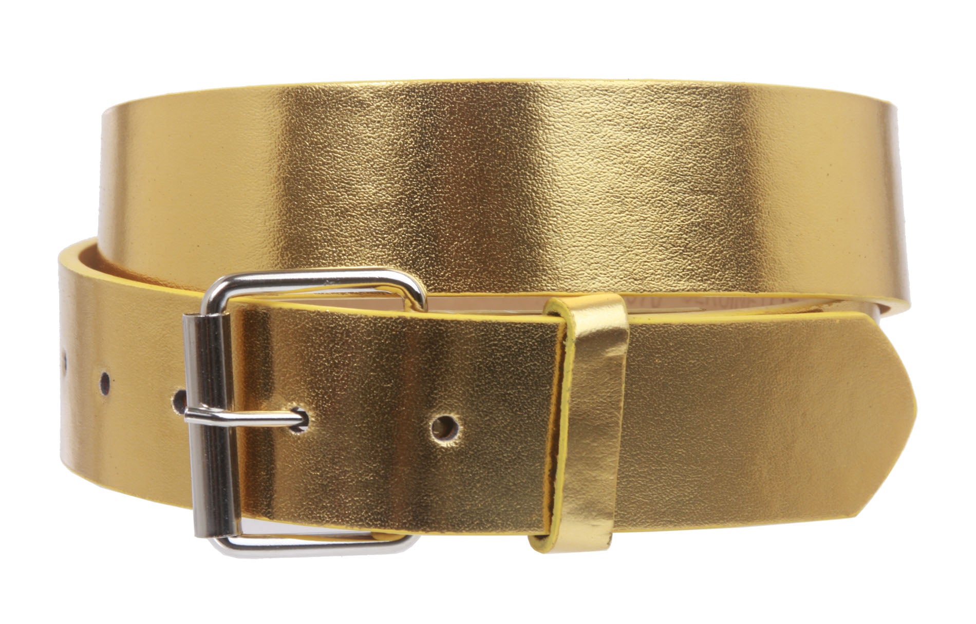 Big & Tall 1 1/2" (38mm) Snap On Plain Leather Jean Belt With Roller Buckle -Plus Sizes - OnlineBelts