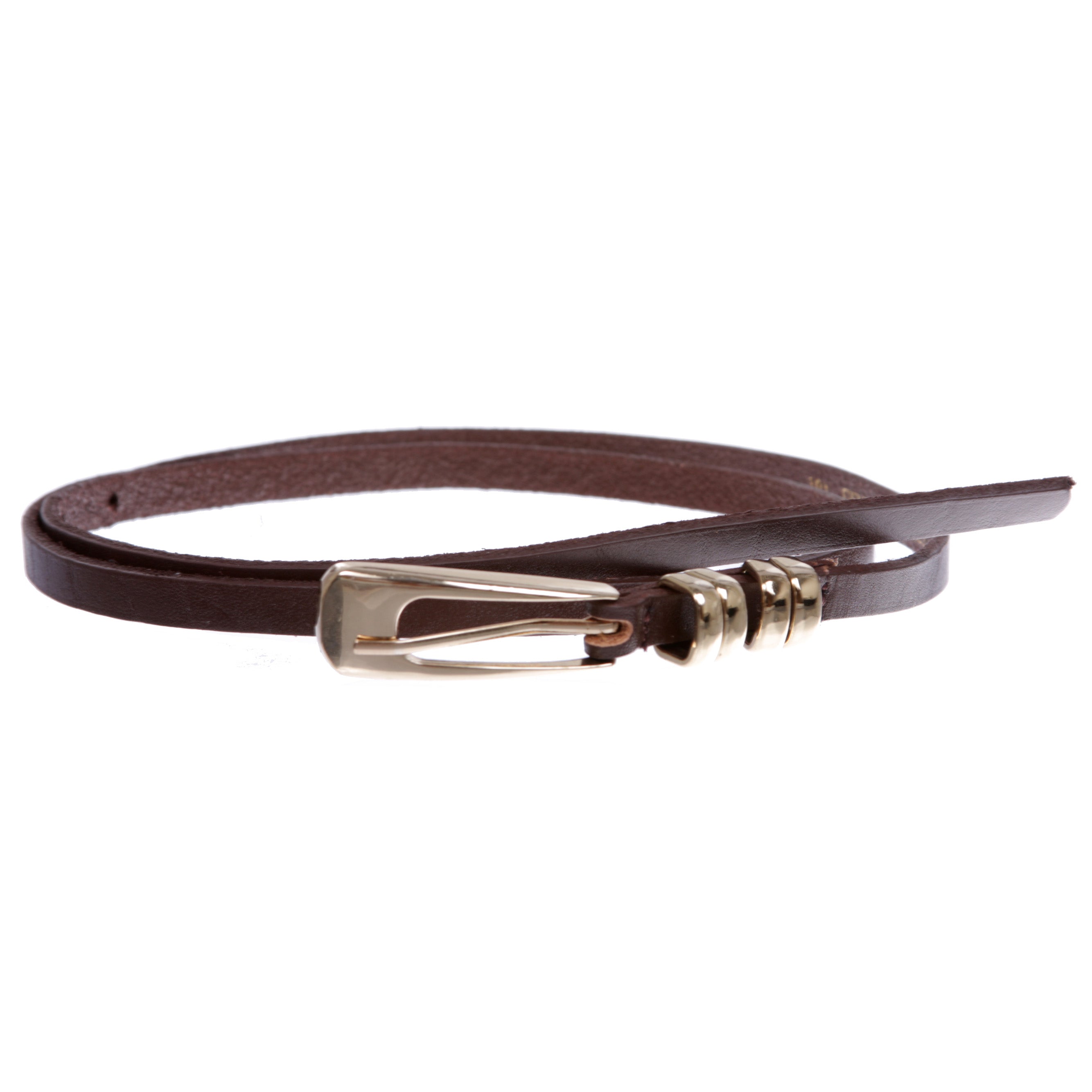 Women's 3/8" (9mm) Skinny Solid Leather Dress Belt - OnlineBelts