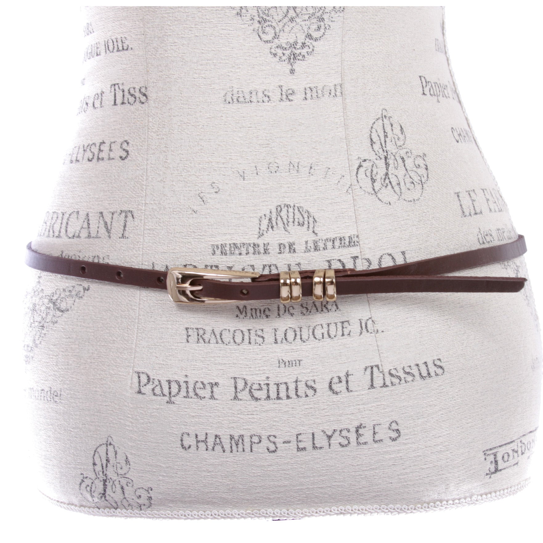 Women's 3/8" (9mm) Skinny Solid Leather Dress Belt - OnlineBelts