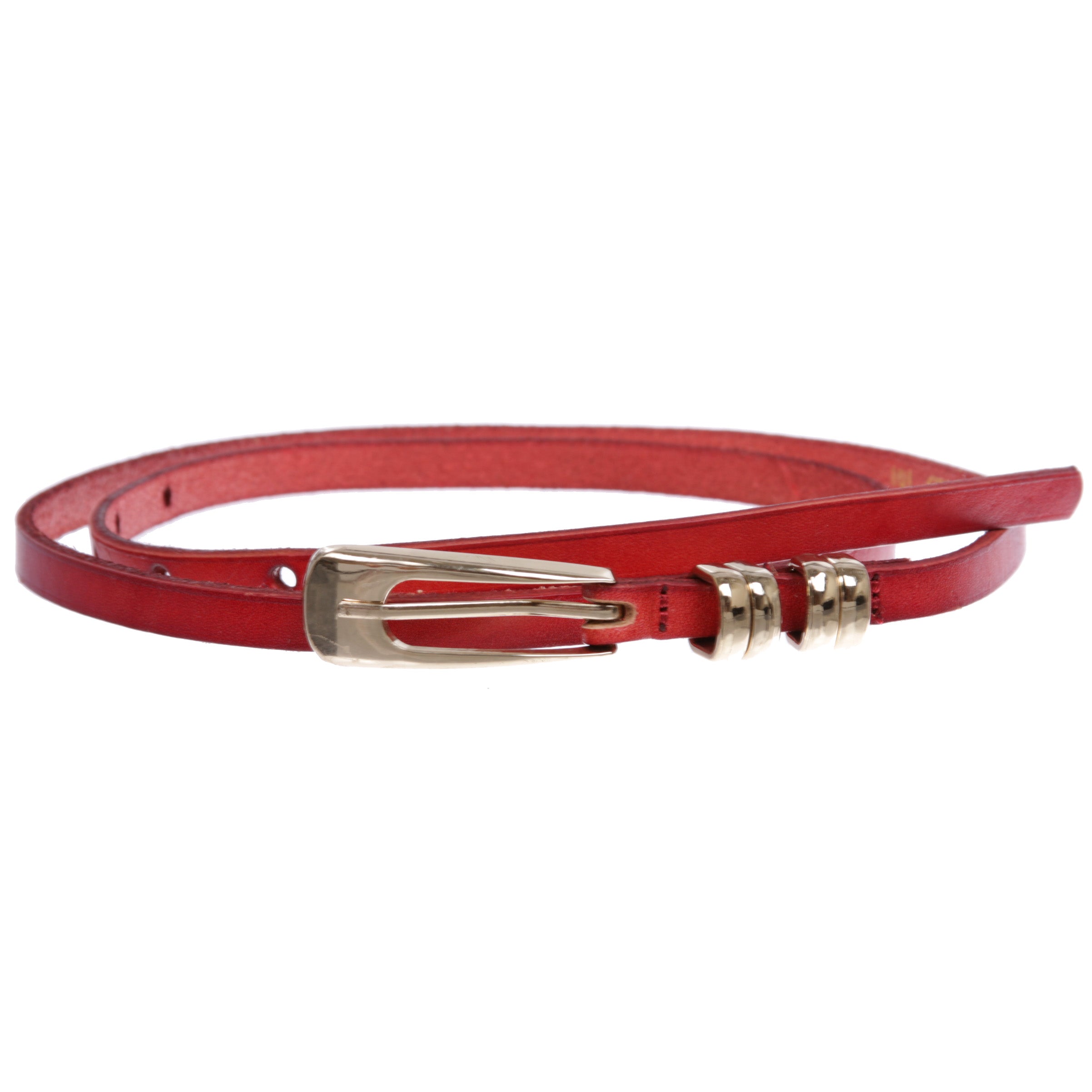 Women's 3/8" (9mm) Skinny Solid Leather Dress Belt - OnlineBelts