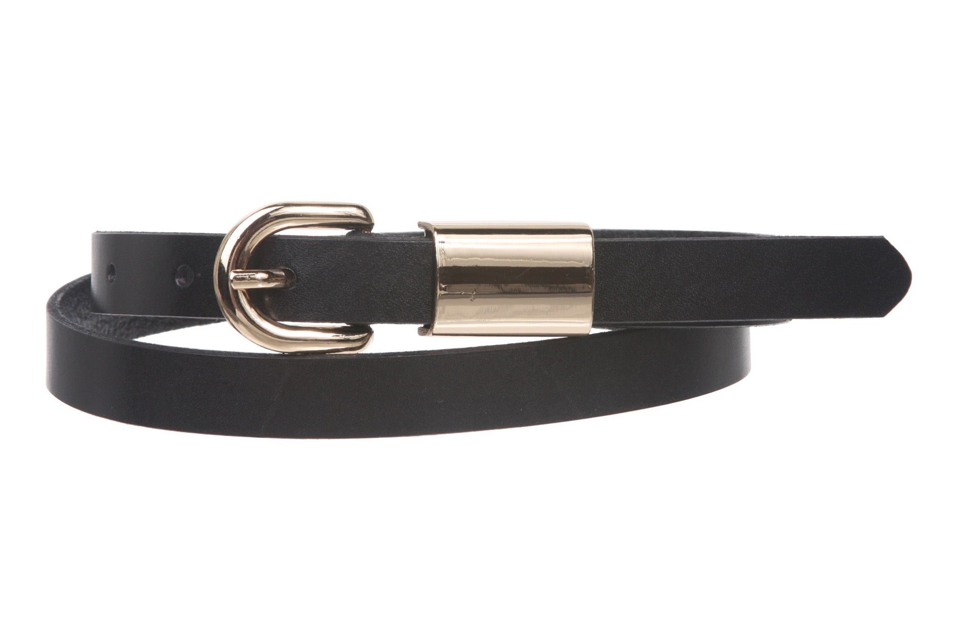 Women's 3/4" (19mm) Skinny Solid Leather Dress Belt - OnlineBelts