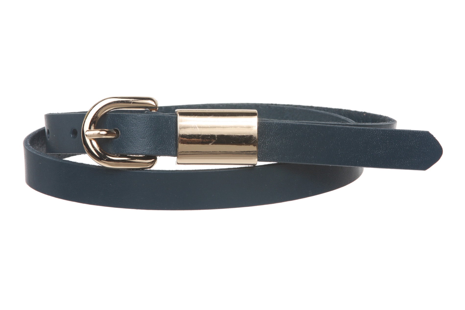 Women's 3/4" (19mm) Skinny Solid Leather Dress Belt - OnlineBelts