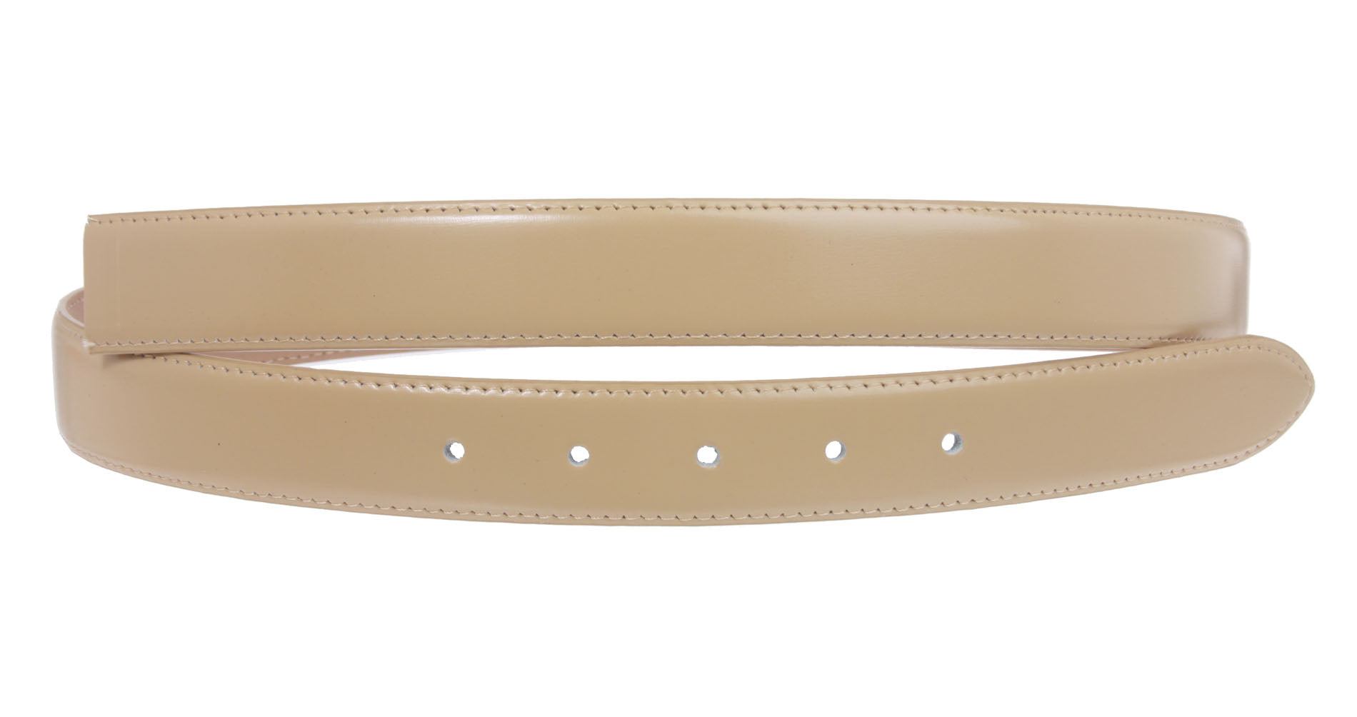 1 1/8 Inch Cut-To-Fit Feather Edged Plain Leather Belt Strap - OnlineBelts