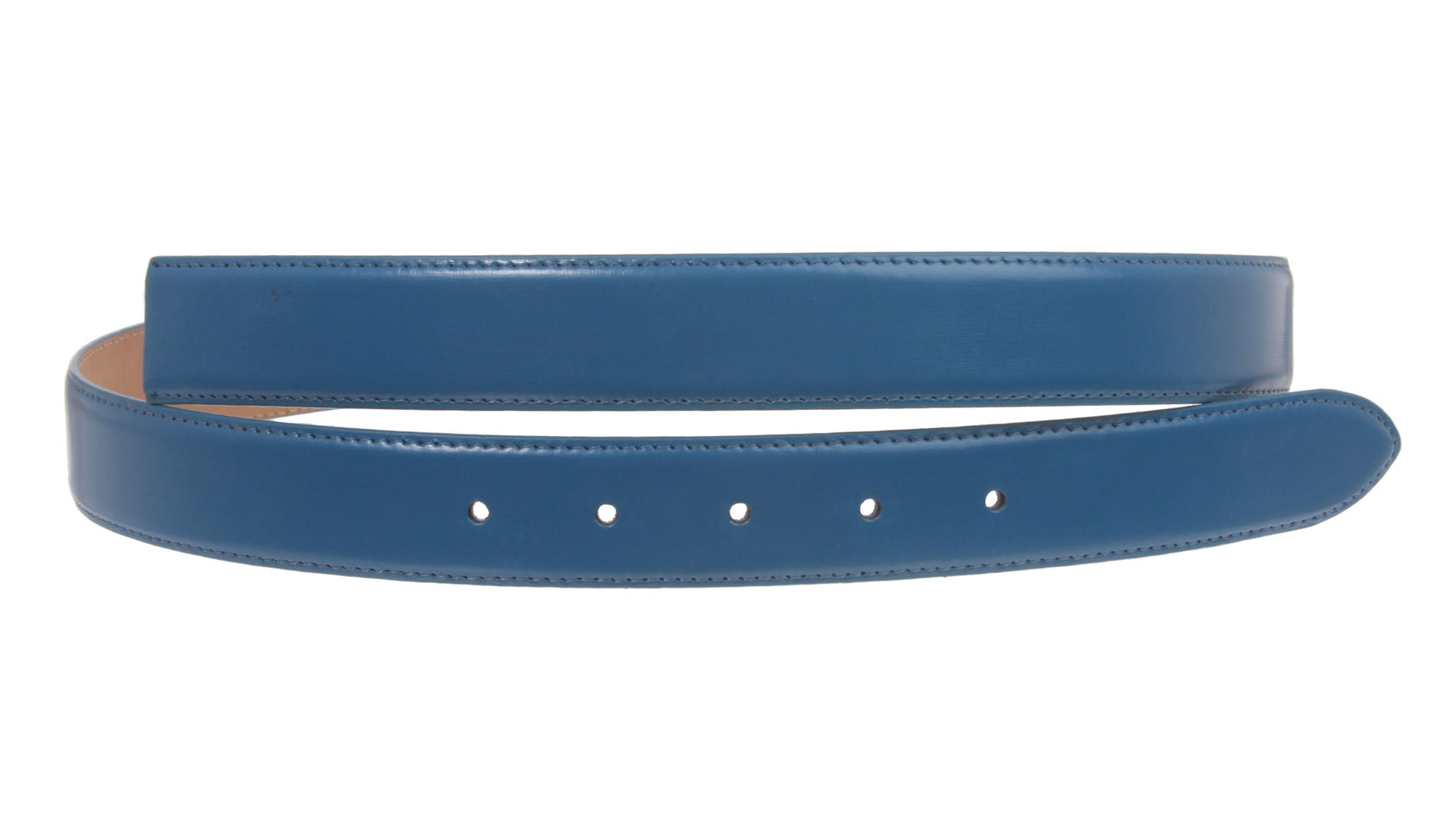 1 1/8 Inch Cut-To-Fit Feather Edged Plain Leather Belt Strap - OnlineBelts