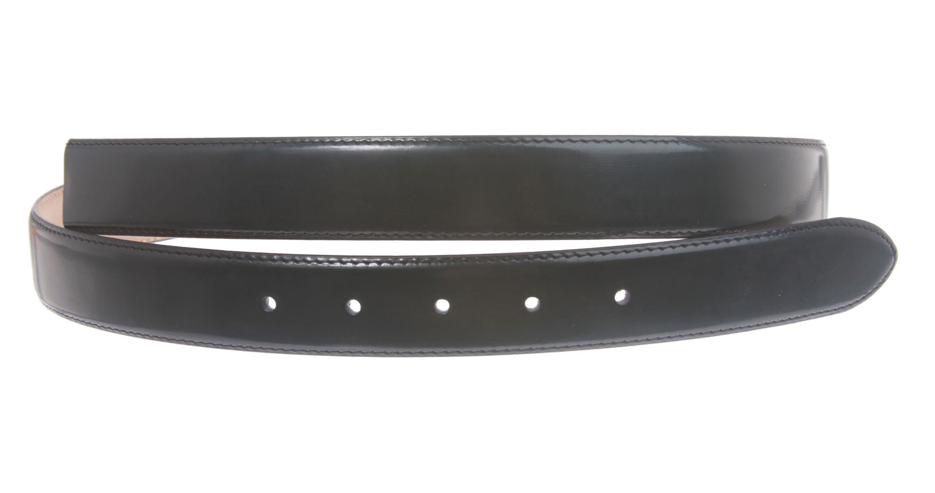 1 1/8 Inch Cut-To-Fit Feather Edged Plain Leather Belt Strap - OnlineBelts