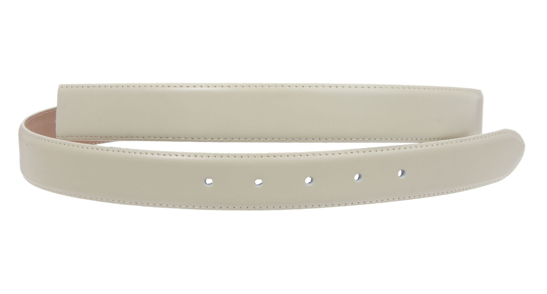 1 1/8 Inch Cut-To-Fit Feather Edged Plain Leather Belt Strap - OnlineBelts