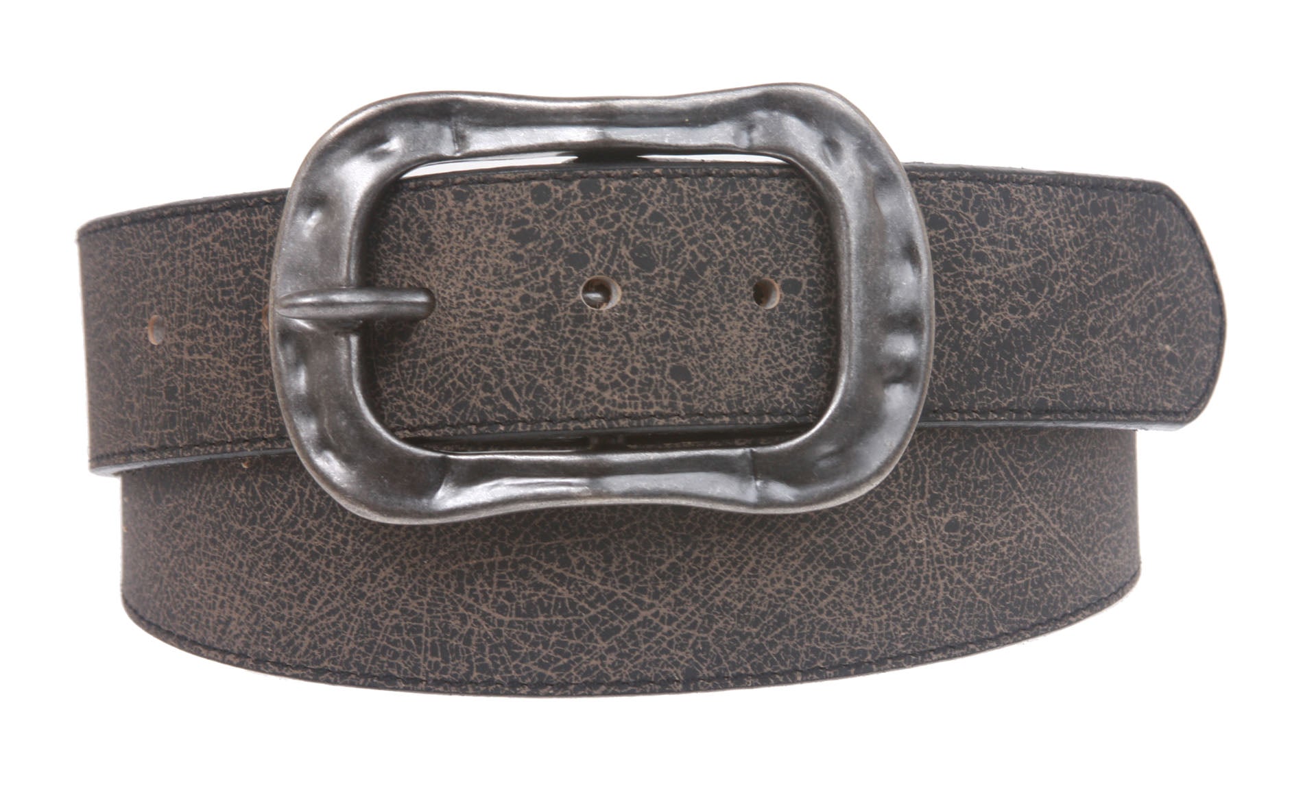 1 1/2" (38 mm) Snap On Distressed Genuine Leather Belt - OnlineBelts