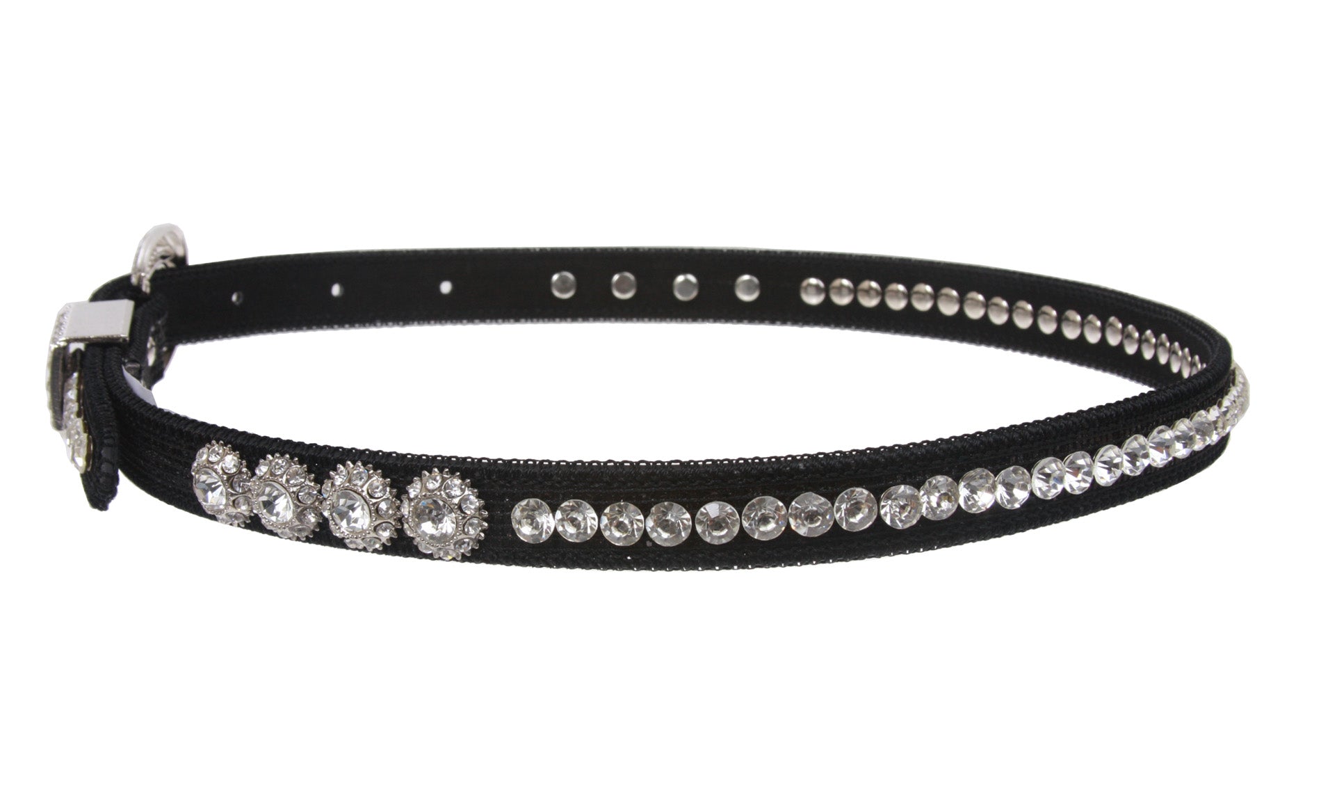 Kids 3/4" (20 mm) Western Cowgirl Rhinestone Studded Skinny Belt - OnlineBelts