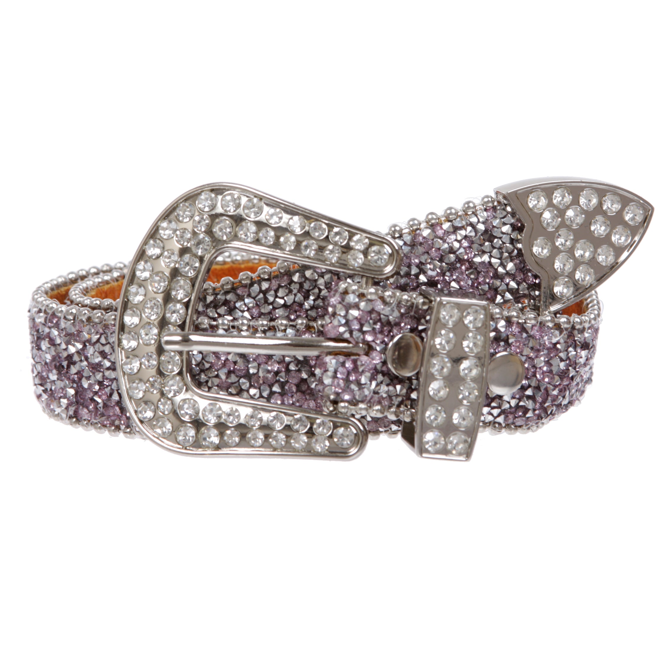 Kids 1 1/8" (28 mm) Western Cowgirl Rhinestone Sparkling Mesh Belt - OnlineBelts