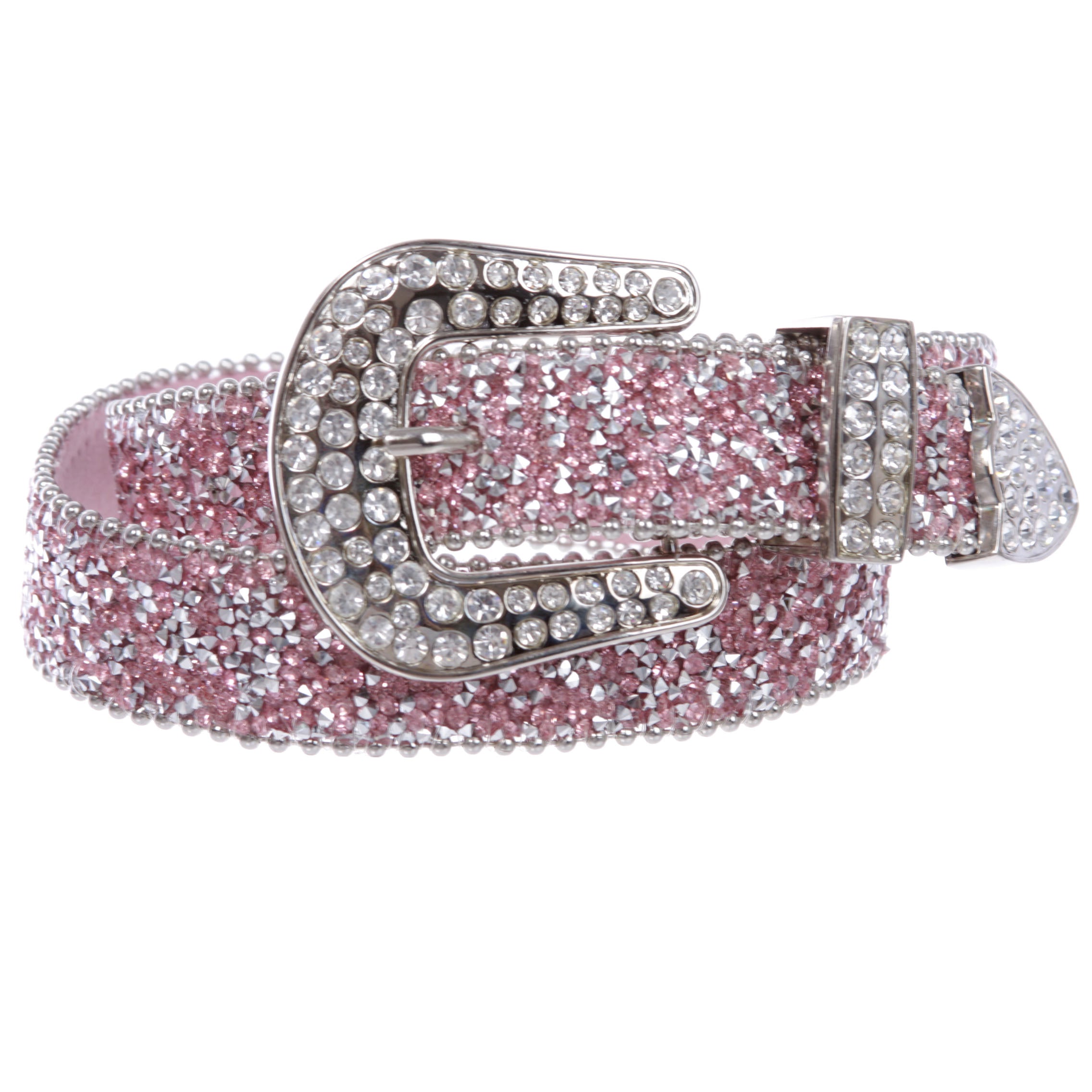 Kids 1 1/8" (28 mm) Western Cowgirl Rhinestone Sparkling Mesh Belt - OnlineBelts