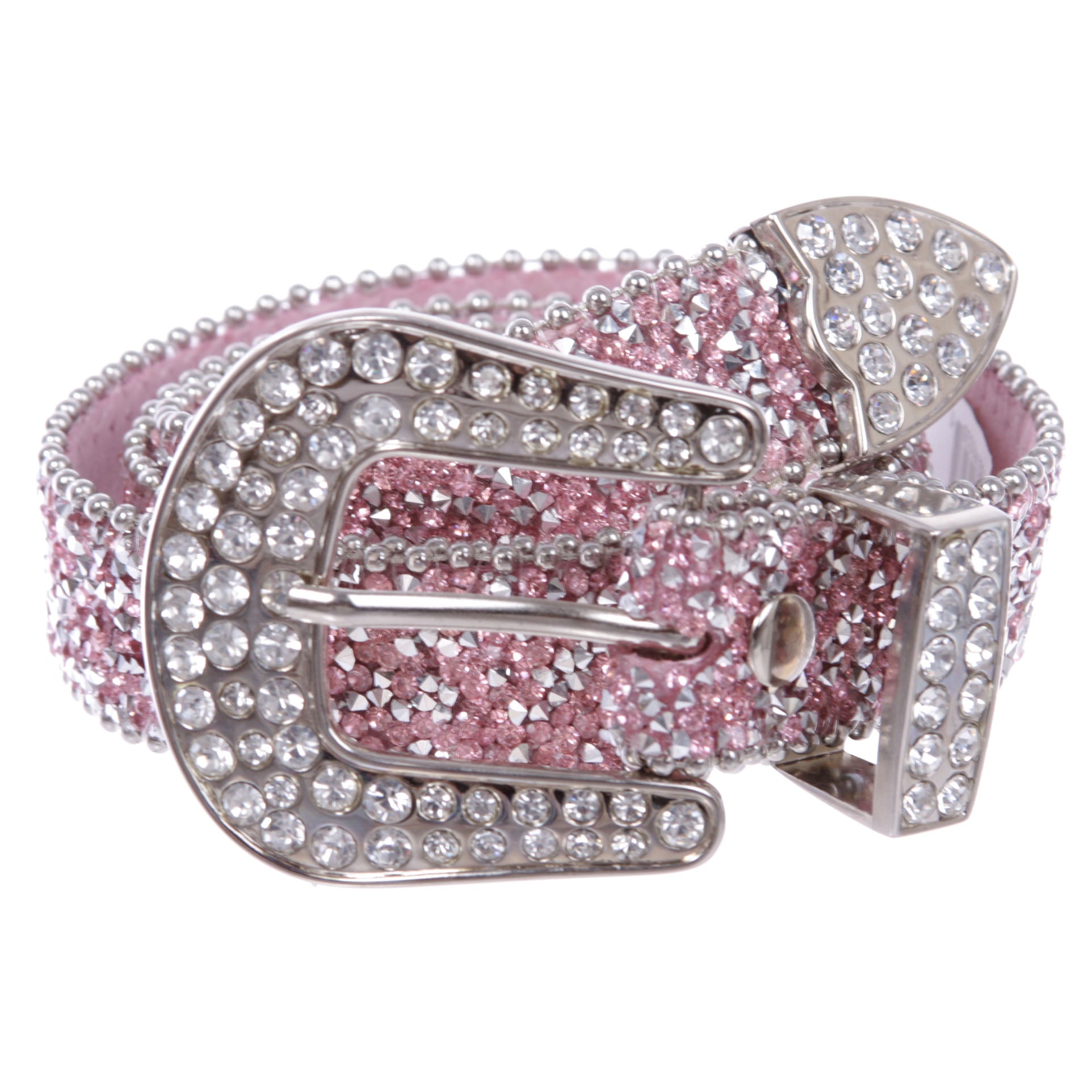 Kids 1 1/8" (28 mm) Western Cowgirl Rhinestone Sparkling Mesh Belt - OnlineBelts