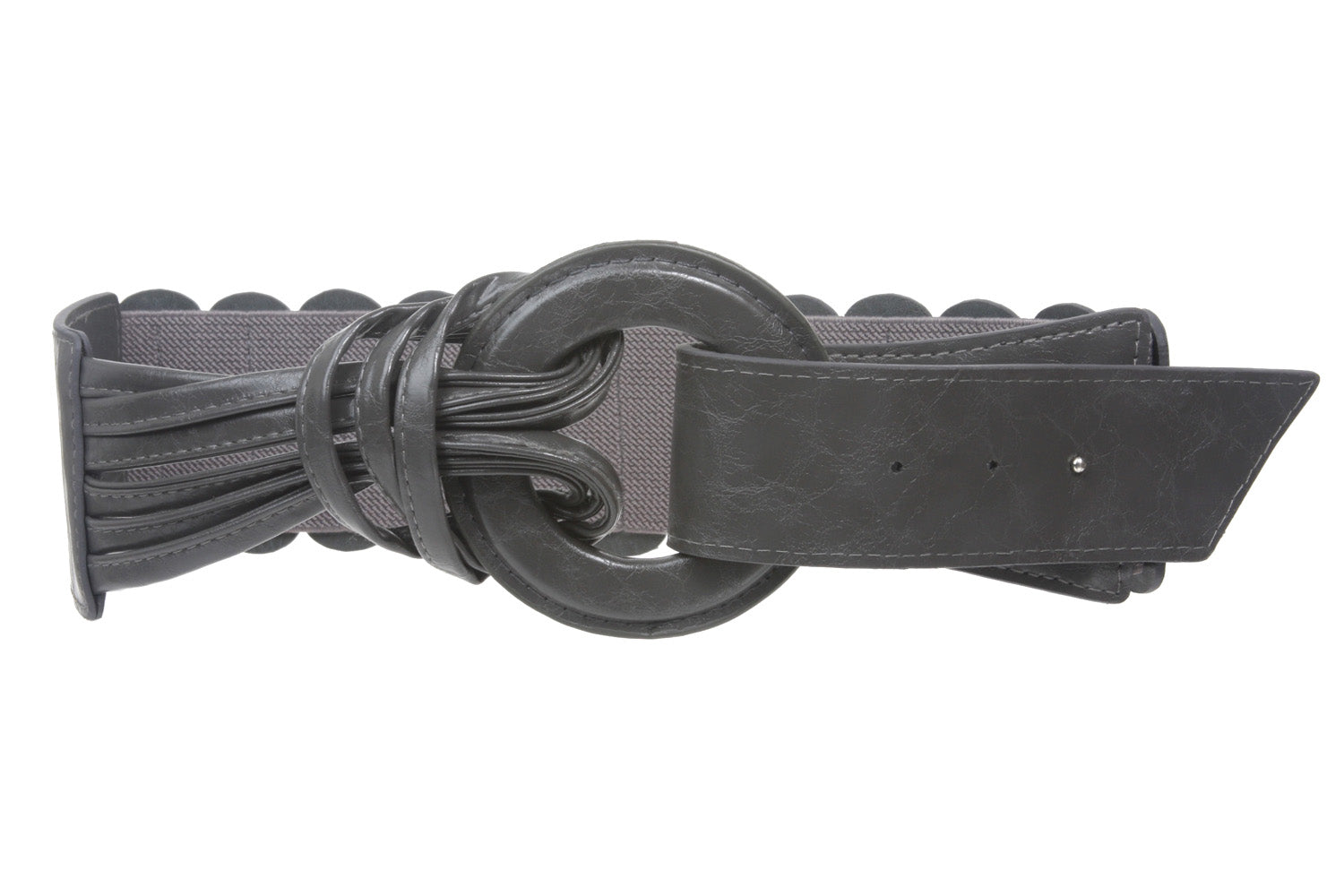 3" Wide High Waist Stretch String Tied Strap Fold For Closure - OnlineBelts