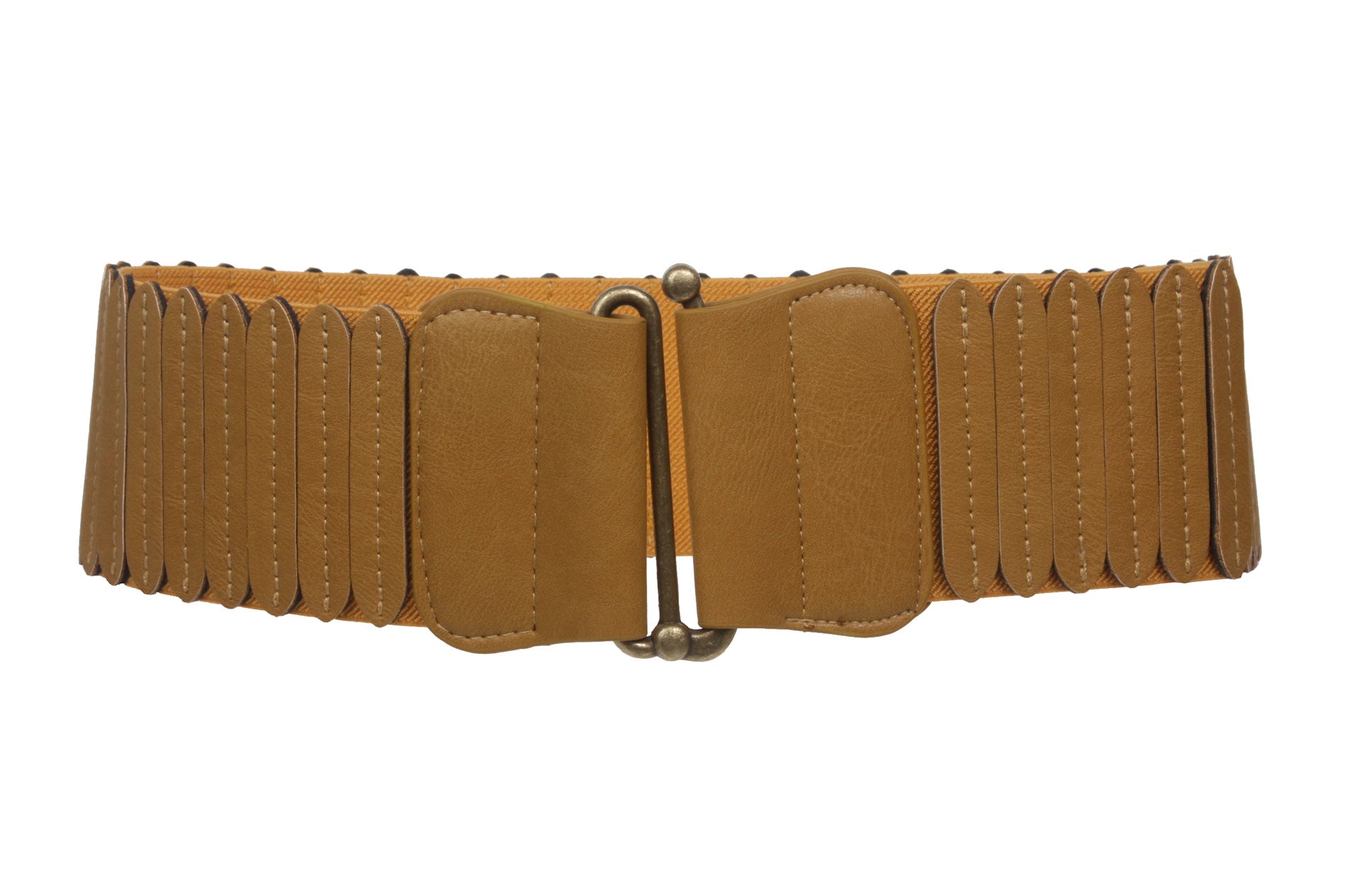 Women's 3" Wide High Elastic Waist Belt With Metal Hook Buckle - OnlineBelts