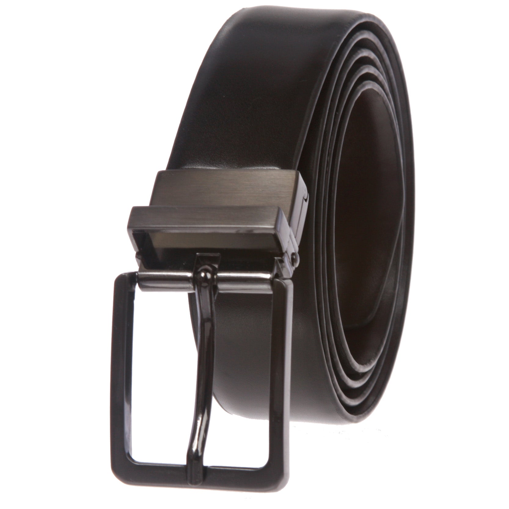 Men's Cut-to-Fit Black or Brown Reversible Dress Belt - OnlineBelts