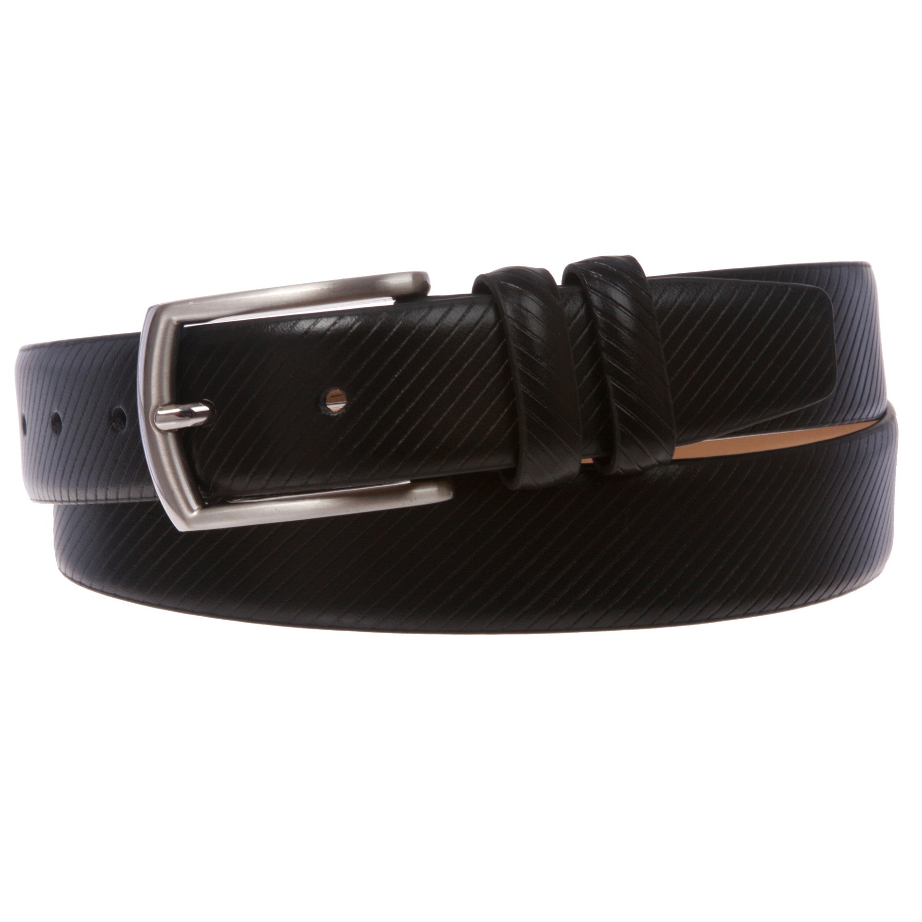 Men's 1 1/8" (30 mm) Classic Feather Edged Leather Dress Belt