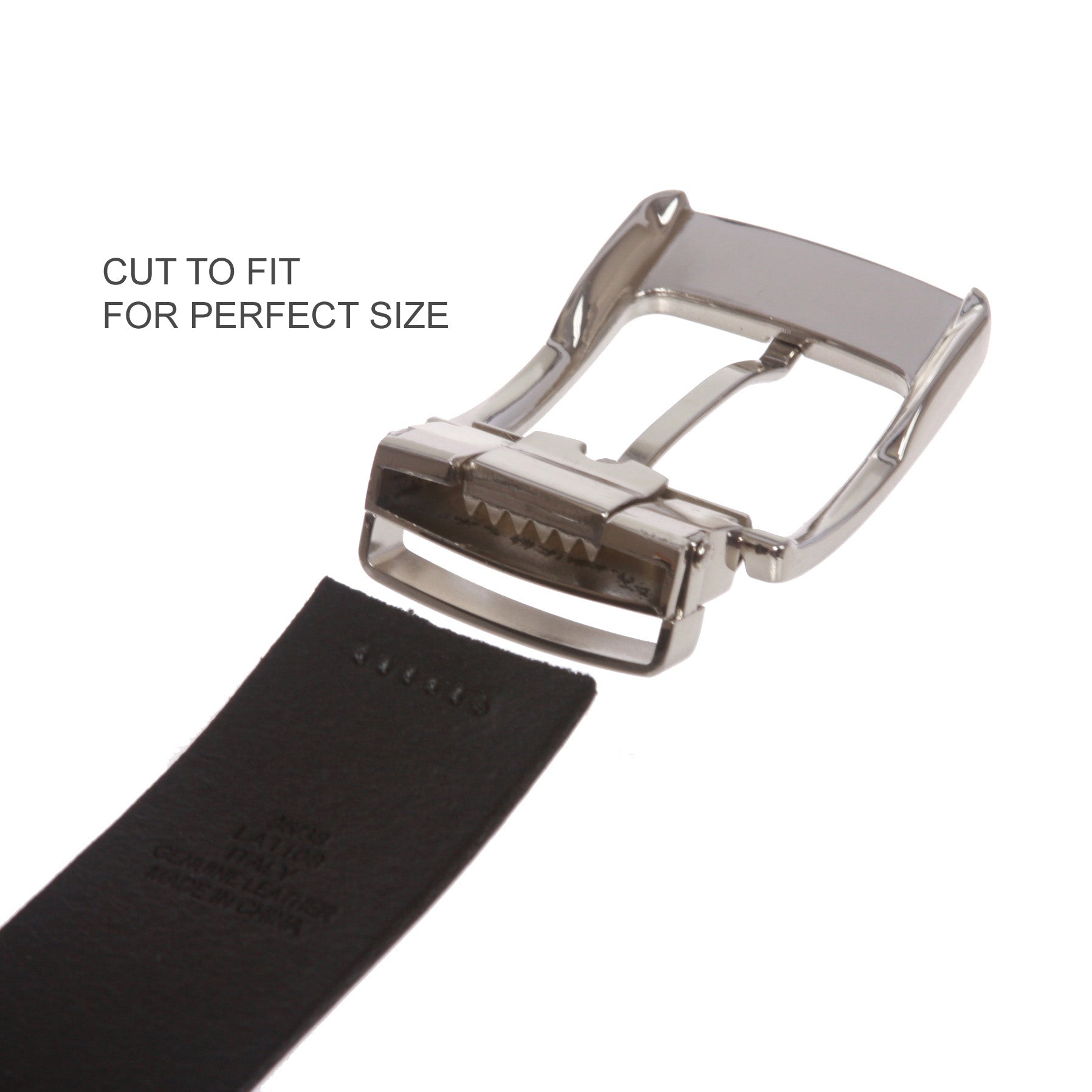Men's 1 1/4" Clamp on Italian Leather Dress Belt - OnlineBelts