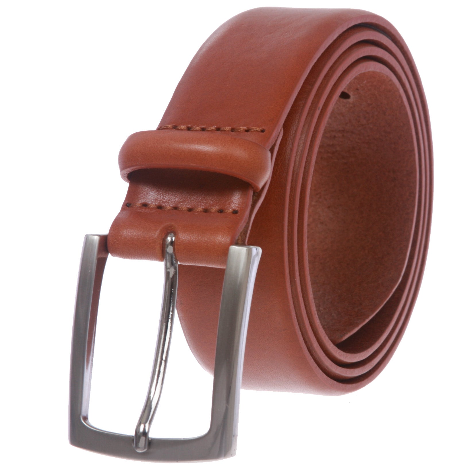 Men's Feather Edged Italian Leather Dress Belt - OnlineBelts