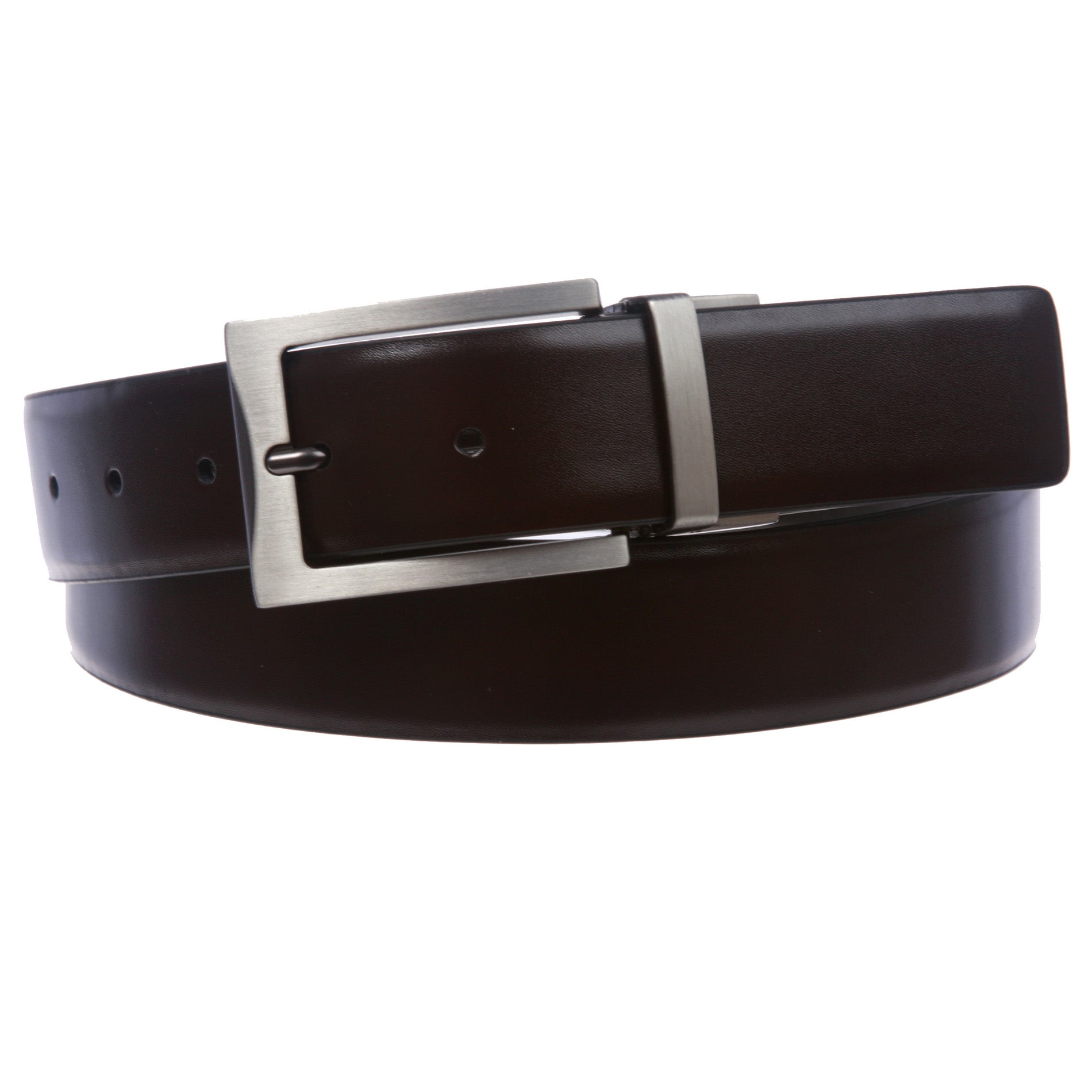 Men's 1 1/4" Cut-to-Fit Black or Brown Reversible Dress Belt - OnlineBelts