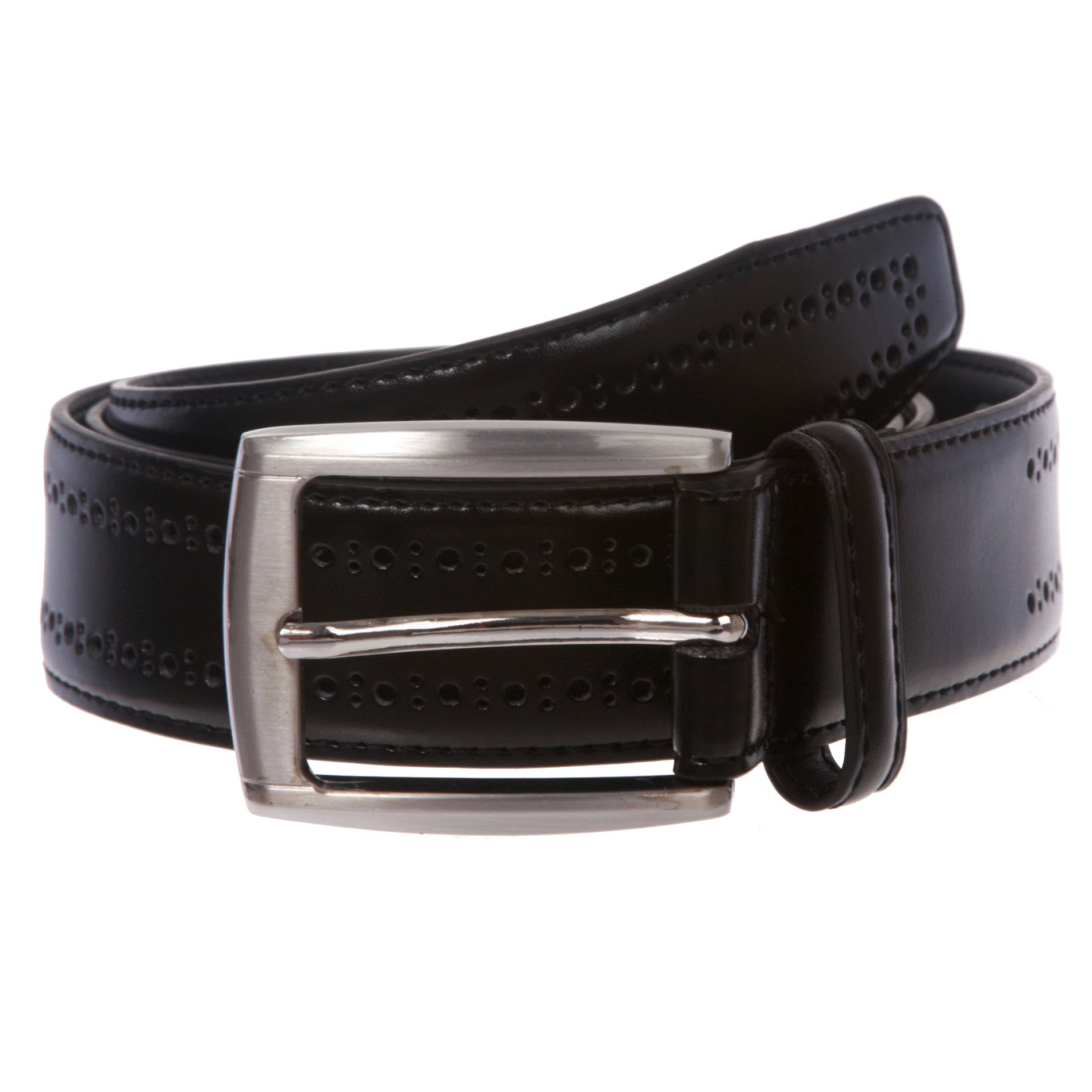 Men's 1 1/4" Feather Edged Leather Dress Belt - OnlineBelts