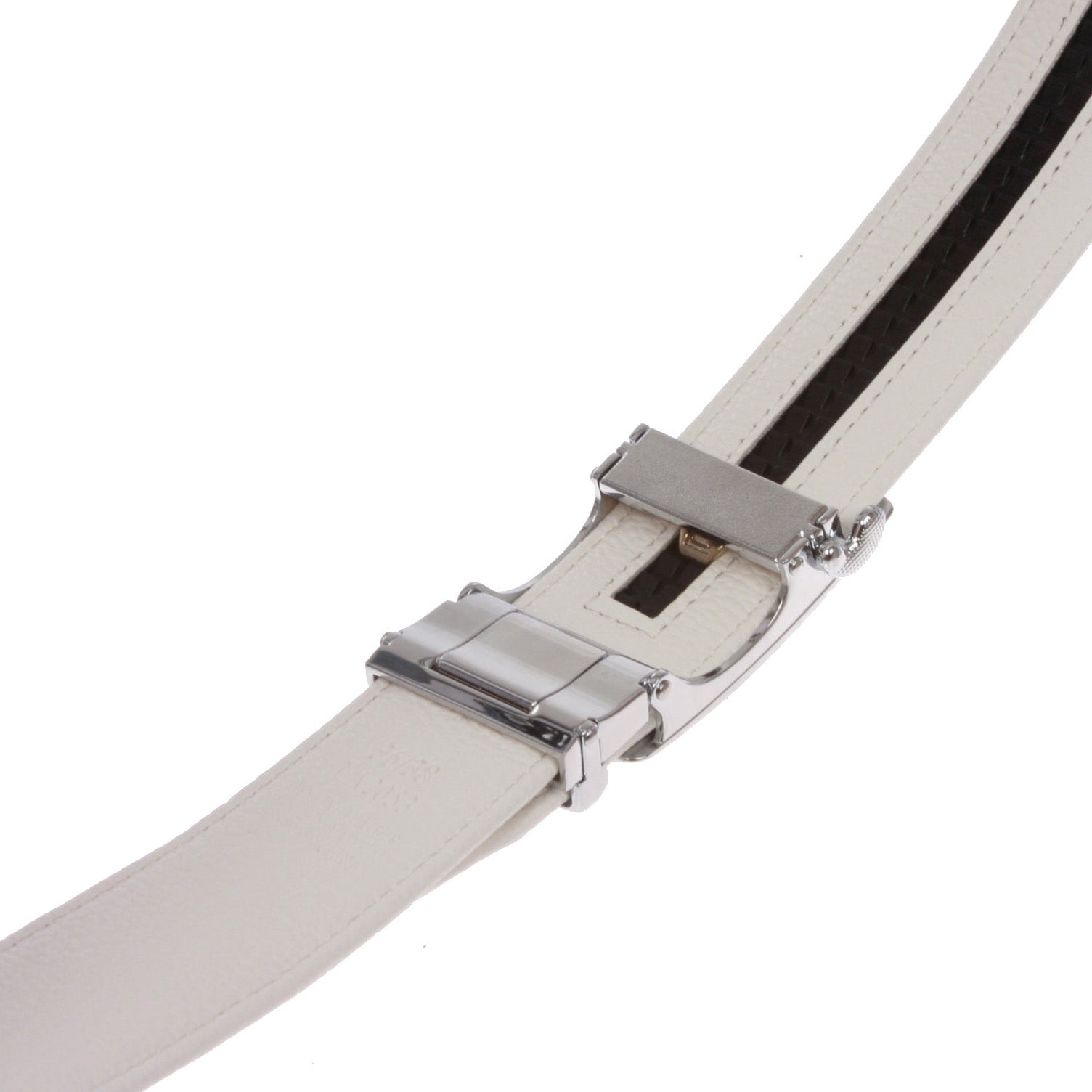 Men's Alligator Leather Automatic Buckle Slide Ratchet Dress Belt - OnlineBelts