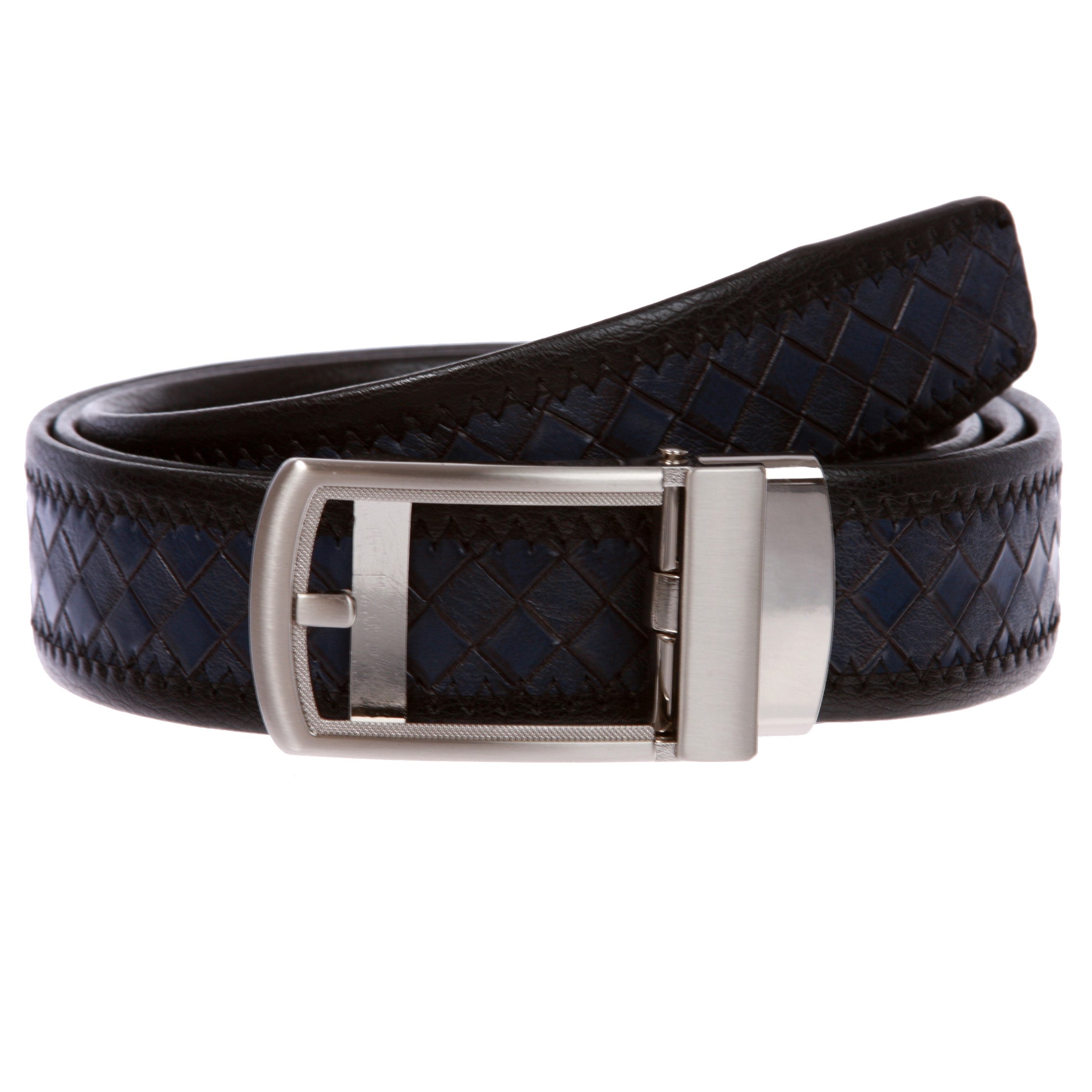 Men's 1 3/8" (35 mm) Automatic Buckle Slide Ratchet Perfect Fit Dress Belt - OnlineBelts