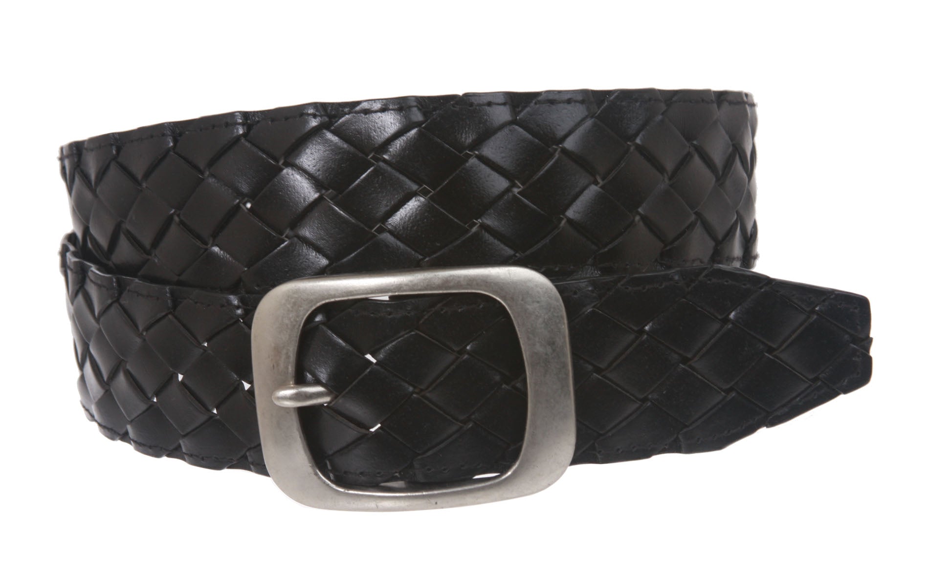 Ladies 1 1/2" Braided Leather Belt - OnlineBelts