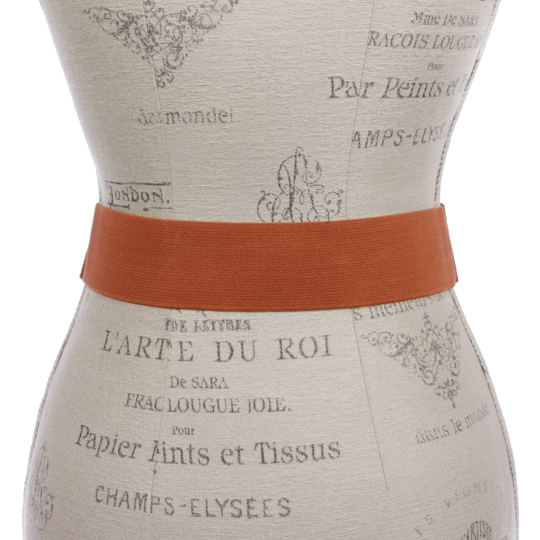 Ladies 2" Wide High Waist Fashion Double Buckles Stretch Belt - OnlineBelts