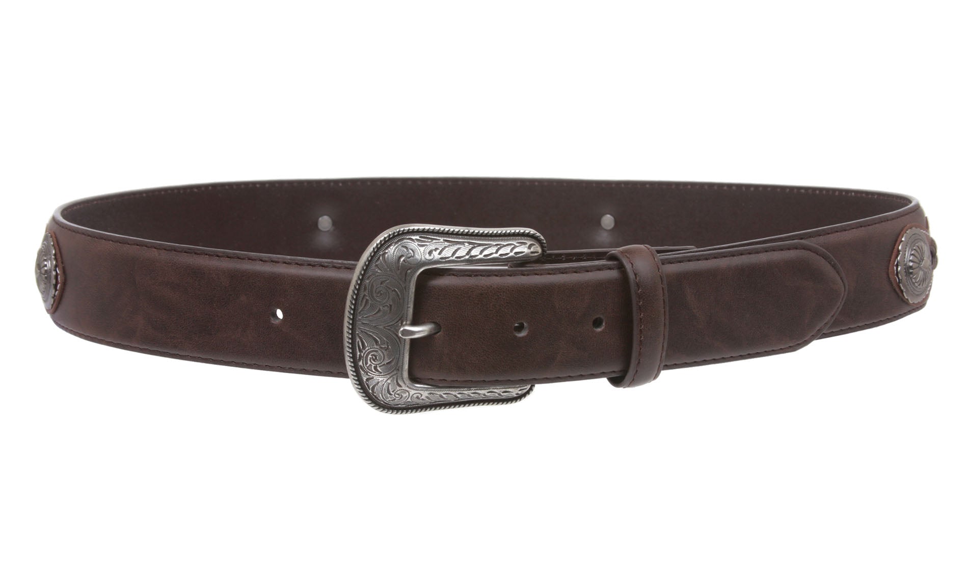 Western Embroidered Stitching-Edged Leather Belt - OnlineBelts