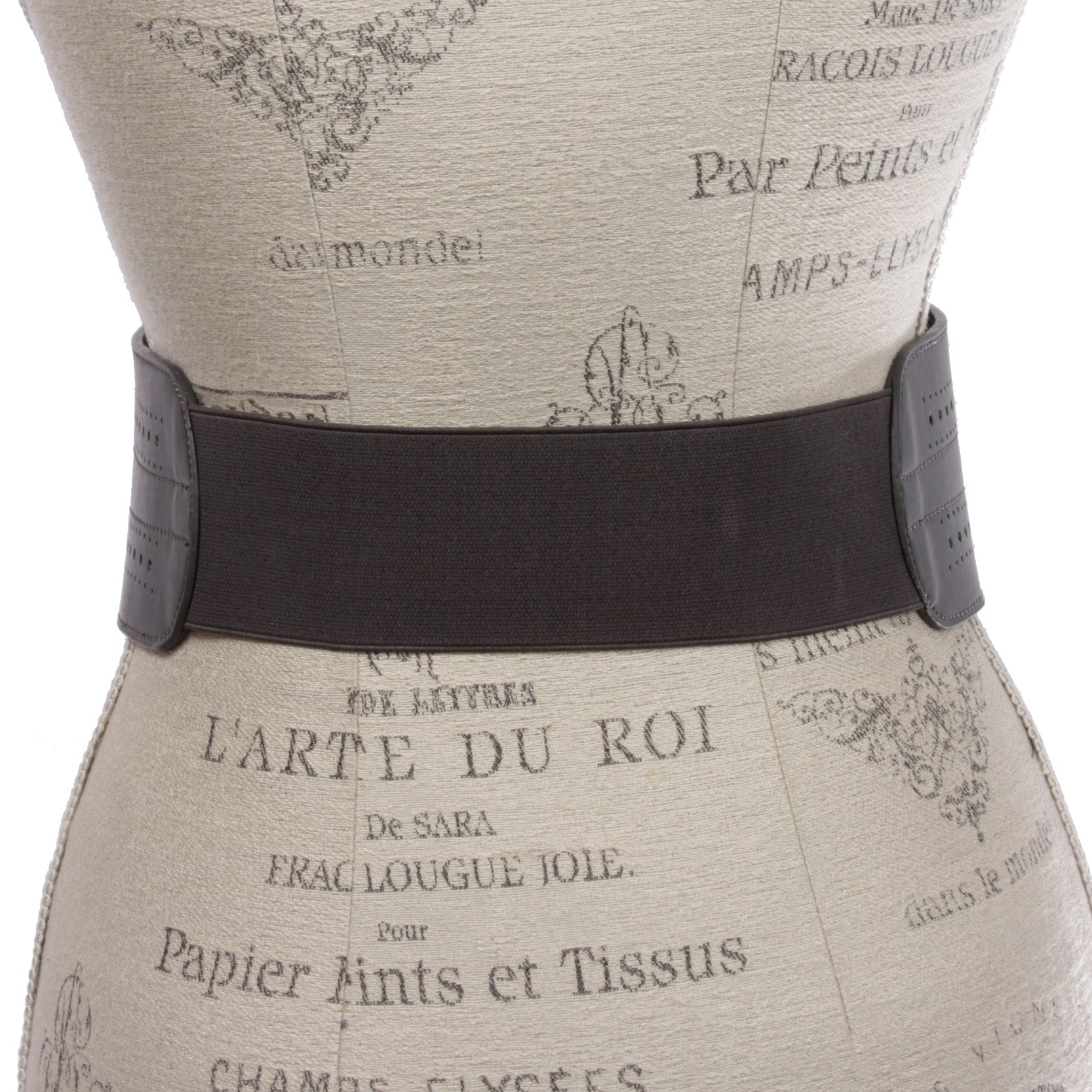 Ladies 5" Wide High Waist Fashion Double Buckles Stretch Belt - OnlineBelts