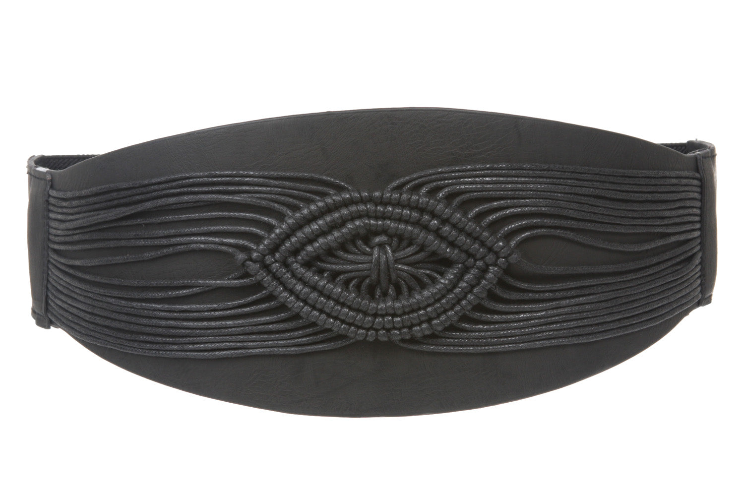 4 1/2" Wide High Waist Fashion Wax Cord Corset Stretch Belt Size: One - OnlineBelts