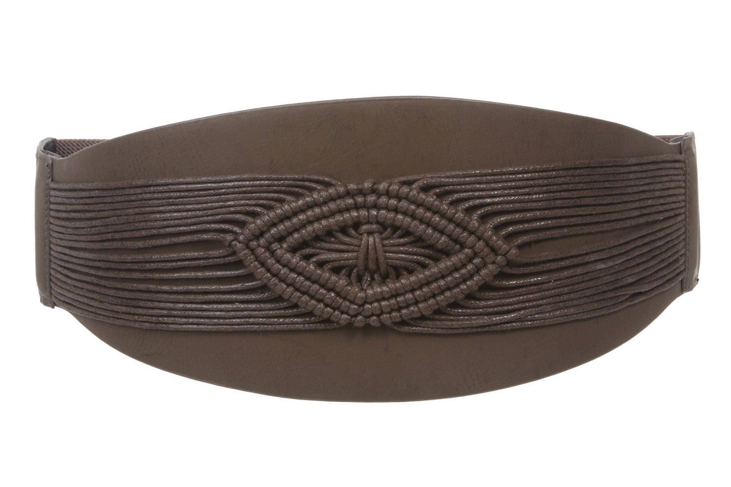 4 1/2" Wide High Waist Fashion Wax Cord Corset Stretch Belt Size: One - OnlineBelts