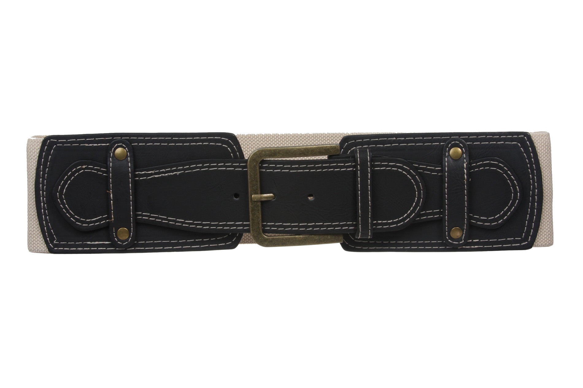 3" - 75 mm Women's High Waist Fashion Stretch Stitch Belt - OnlineBelts
