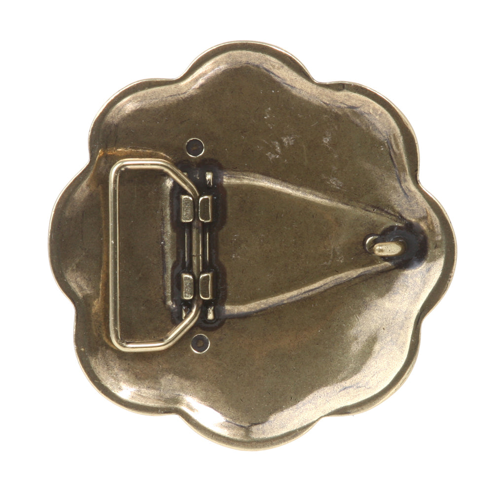 Round Flower Engraved Belt Buckle - OnlineBelts