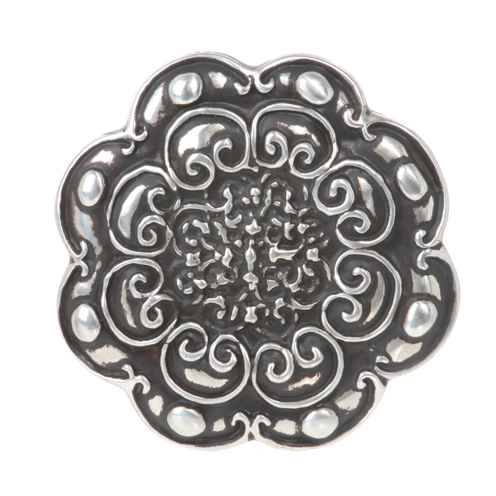 Round Flower Engraved Belt Buckle - OnlineBelts