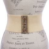 4" Women's High Waist Non Leather Fashion Wide Braided Stretch Belt