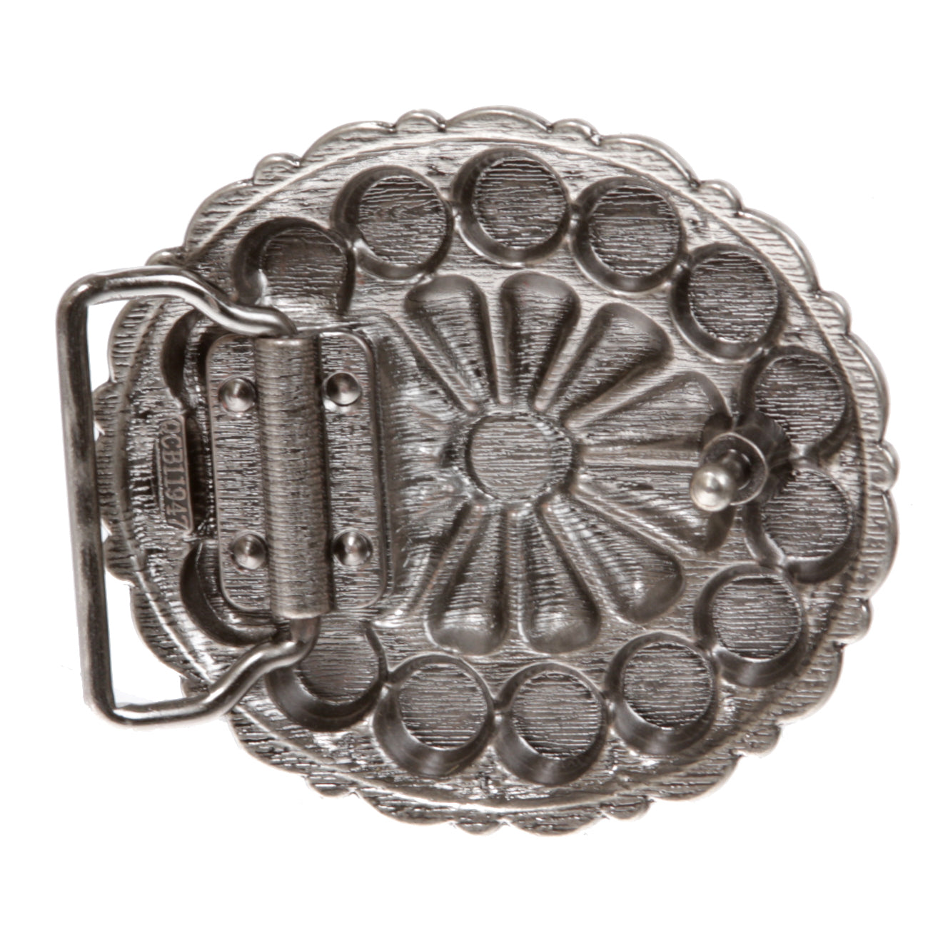 Western Turquoise Oval Round Belt Buckle - OnlineBelts