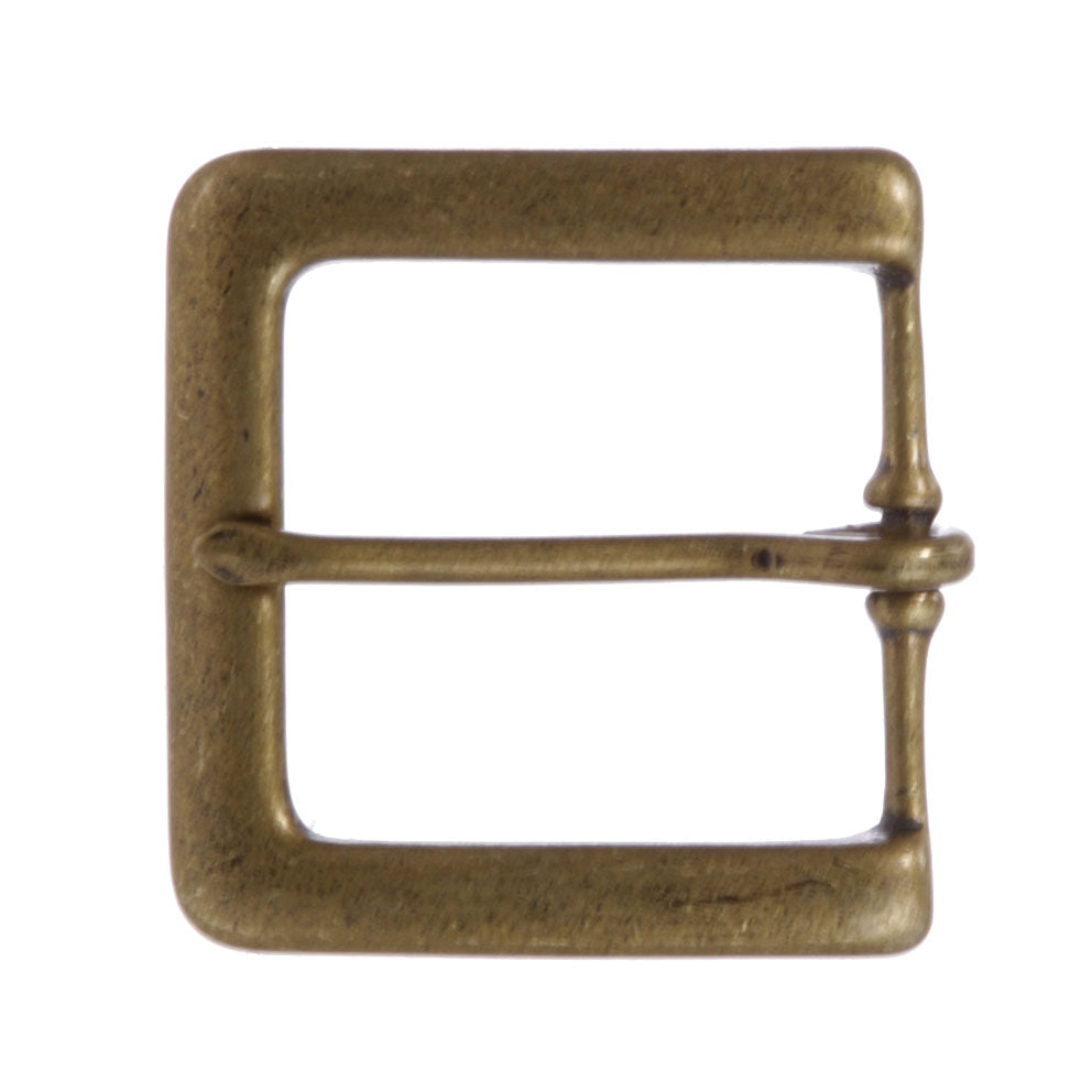 1 3/8" (35 mm) Single Prong Solid Brass Square Belt Buckle - OnlineBelts