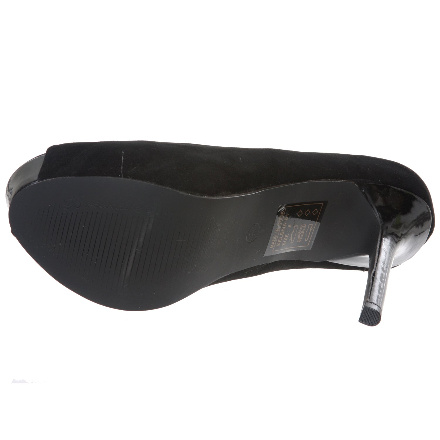 Breckelles Women's High Heel Suede Platform Open Toe Pumps - OnlineBelts