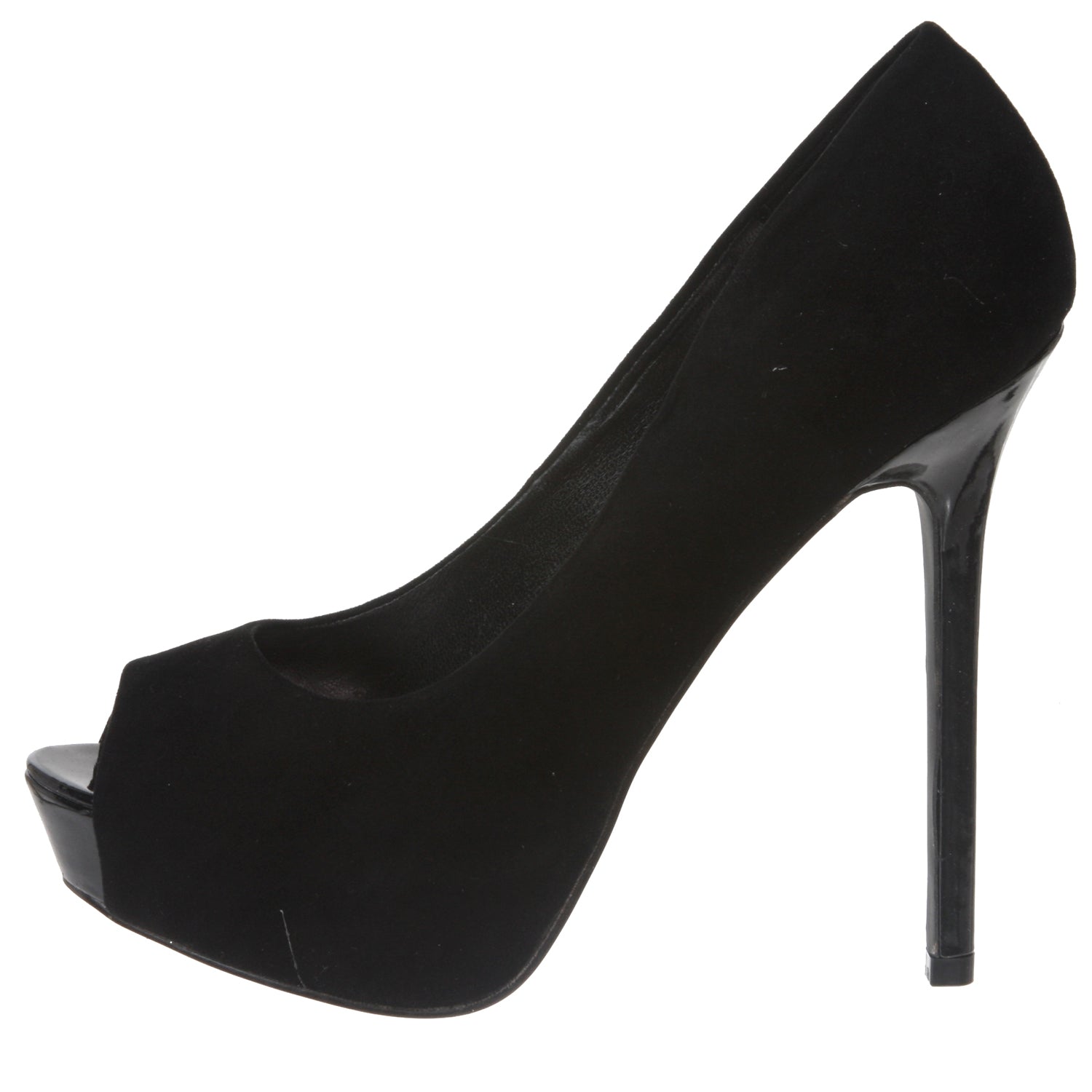 Breckelles Women's High Heel Suede Platform Open Toe Pumps - OnlineBelts