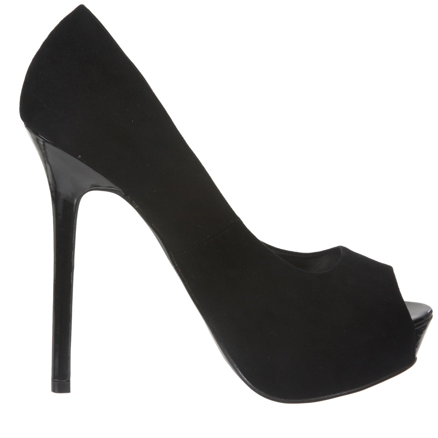 Breckelles Women's High Heel Suede Platform Open Toe Pumps - OnlineBelts