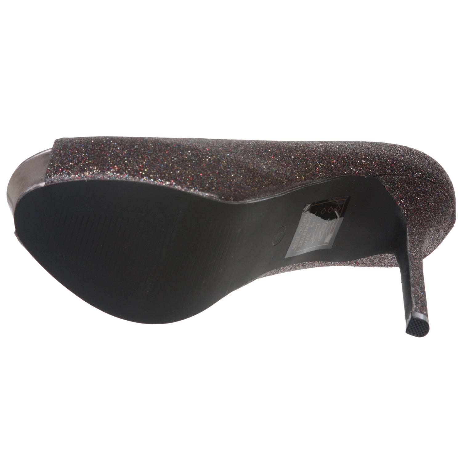 Breckelles Women's High Heel Glitter Platform Open Toe Pumps - OnlineBelts