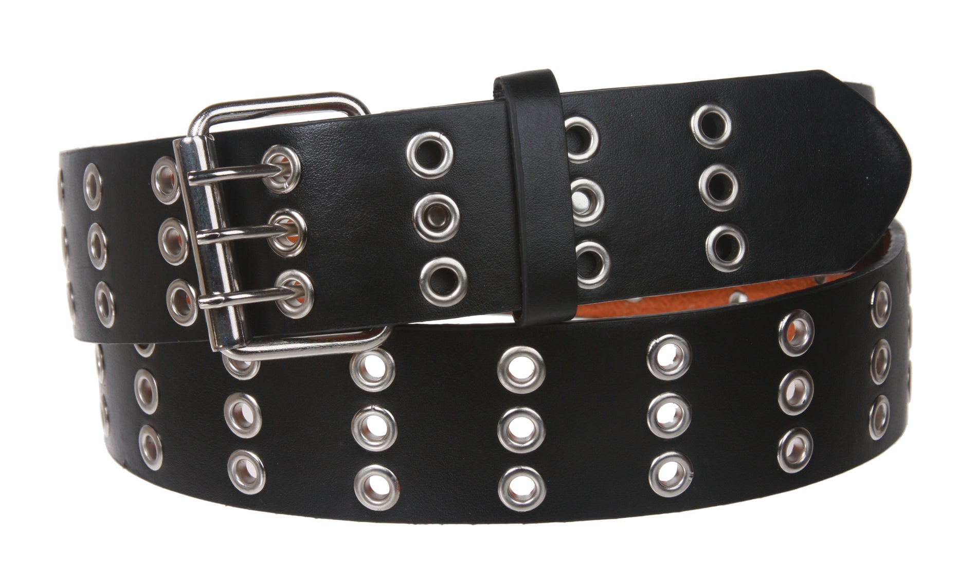 Three Row Grommets Fashion Jean Belt - OnlineBelts