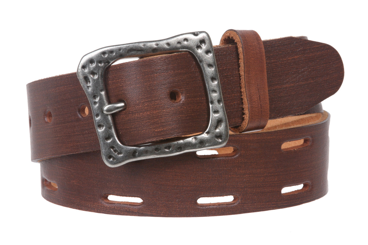 Snap On 1 1/2" Soft Hand Genuine Leather Casual Belt - OnlineBelts