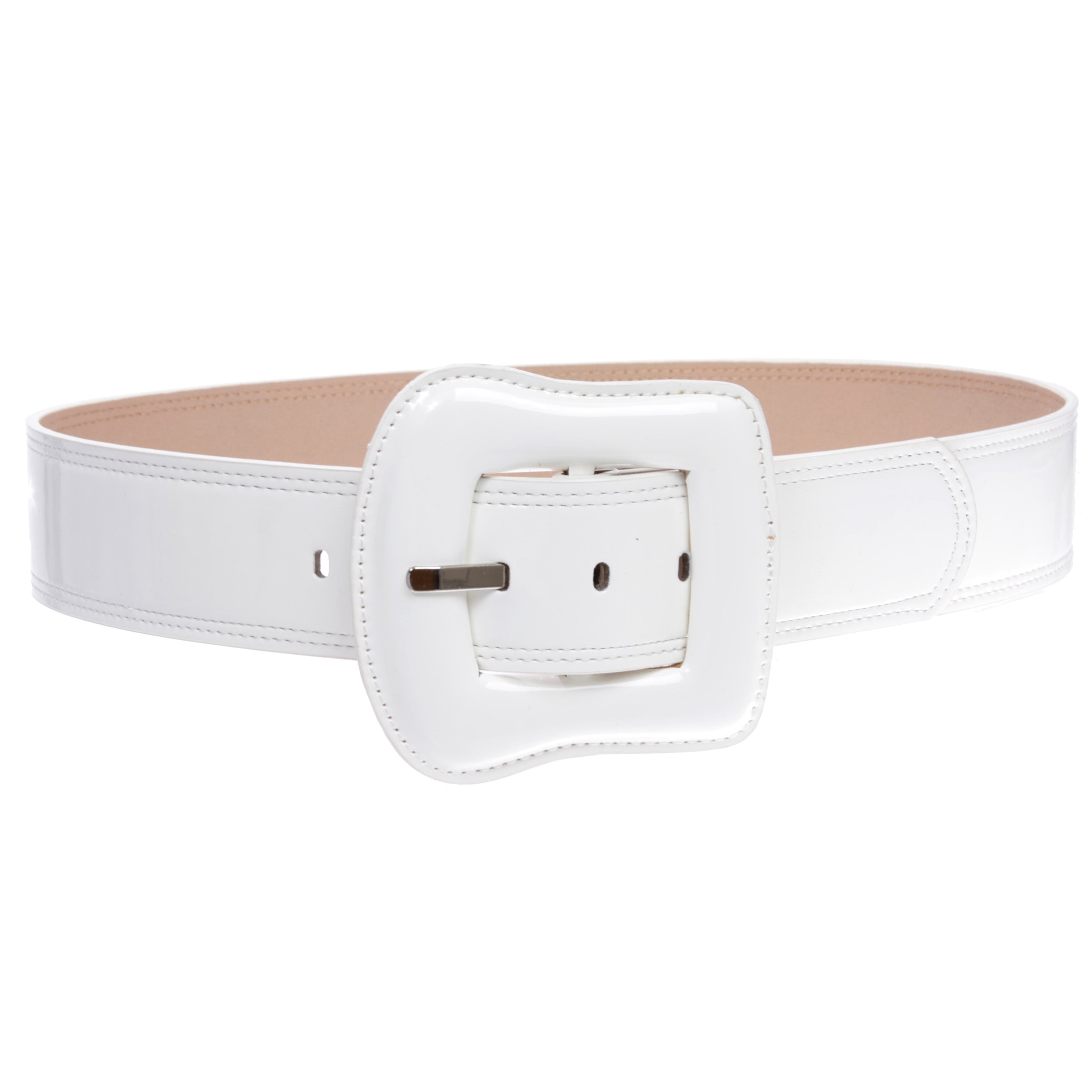 Women's 2" Wide High Waist Patent Belt with Bold Buckle - OnlineBelts