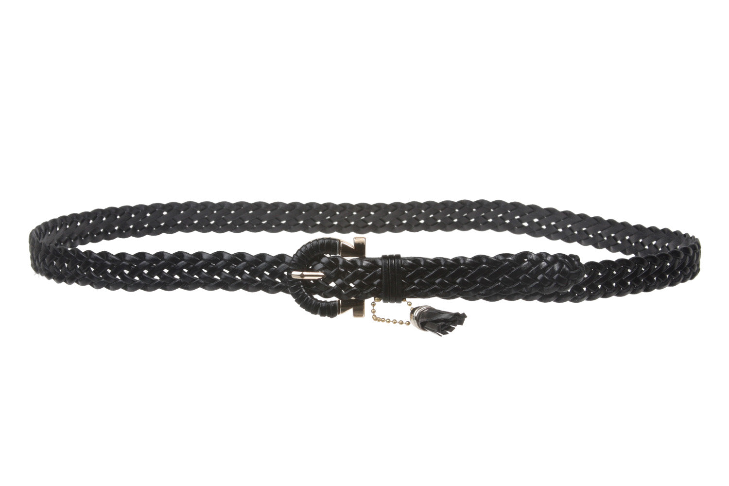 Women's 3/4" Skinny Braided Leather Belt - OnlineBelts