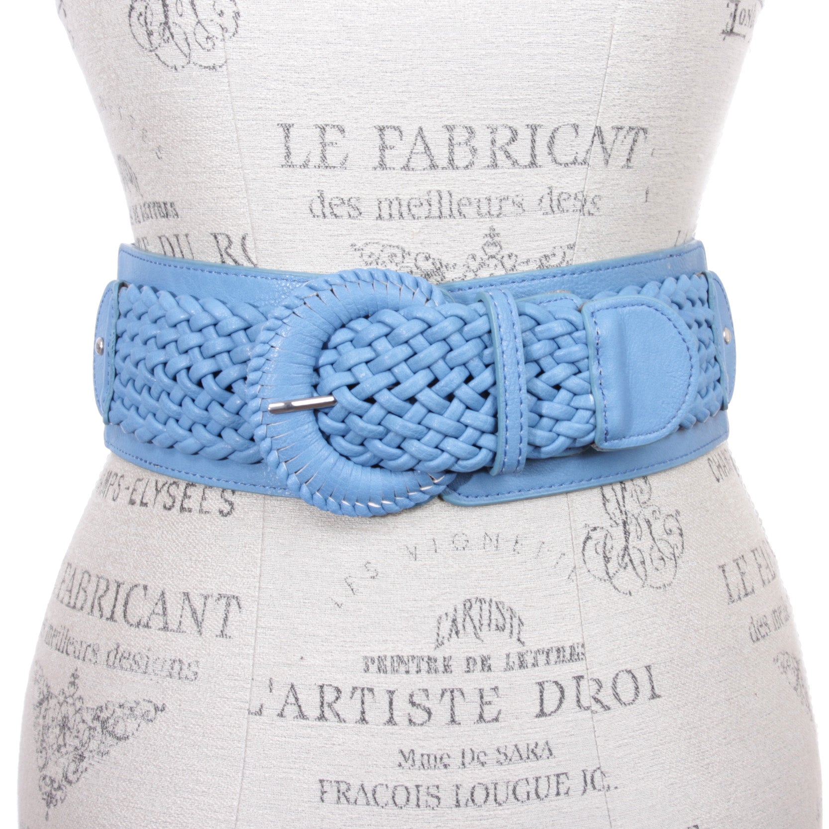 Women's 3" Wide High Waist Braided Fashion Stretch Belt - OnlineBelts