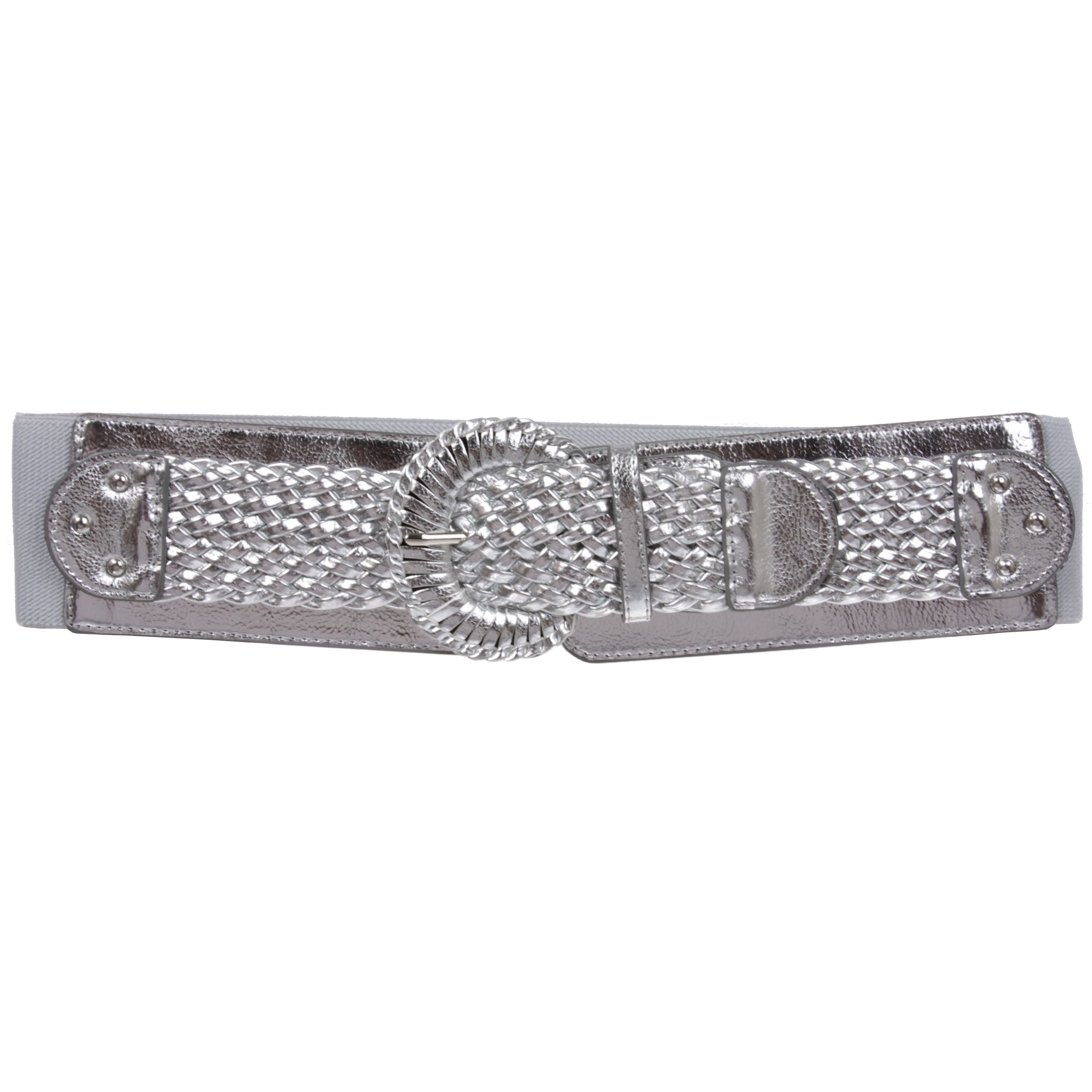 Women's 3" Wide High Waist Braided Fashion Stretch Belt - OnlineBelts