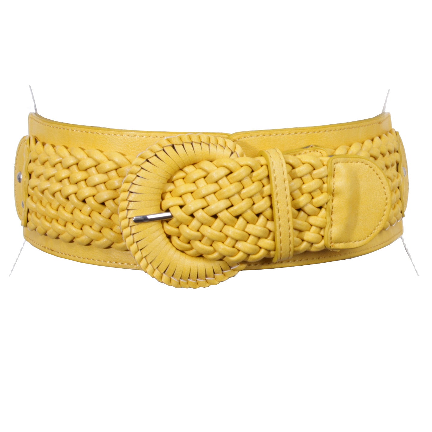 Women's 3" Wide High Waist Braided Fashion Stretch Belt - OnlineBelts